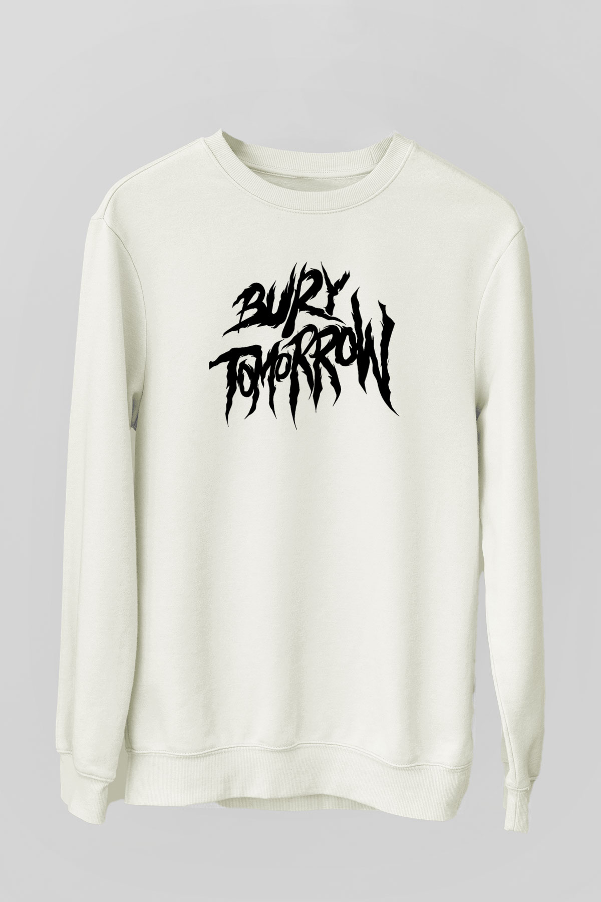 Bury Tomorrow Baskılı Beyaz Unisex Sweatshirt