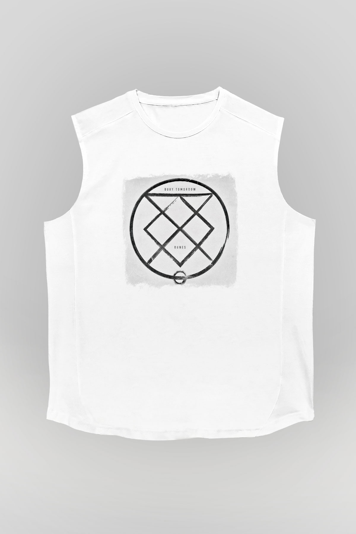 Bury Tomorrow Baskılı Unisex Beyaz Kolsuz Tişört