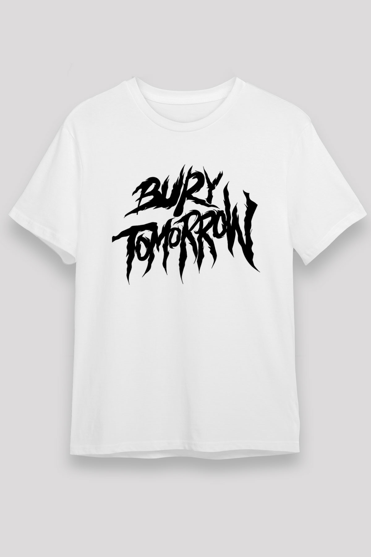Bury Tomorrow Baskılı Unisex Beyaz Tişört - Tshirt