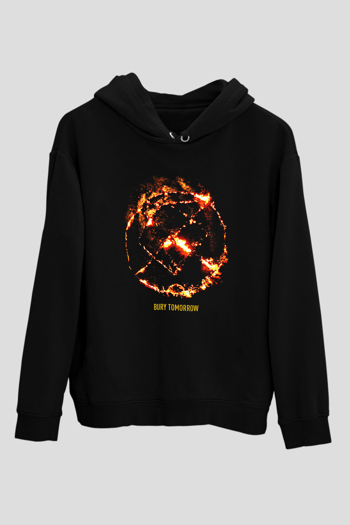 Bury Tomorrow Baskılı Unisex Siyah Kapüşonlu Sweatshirt