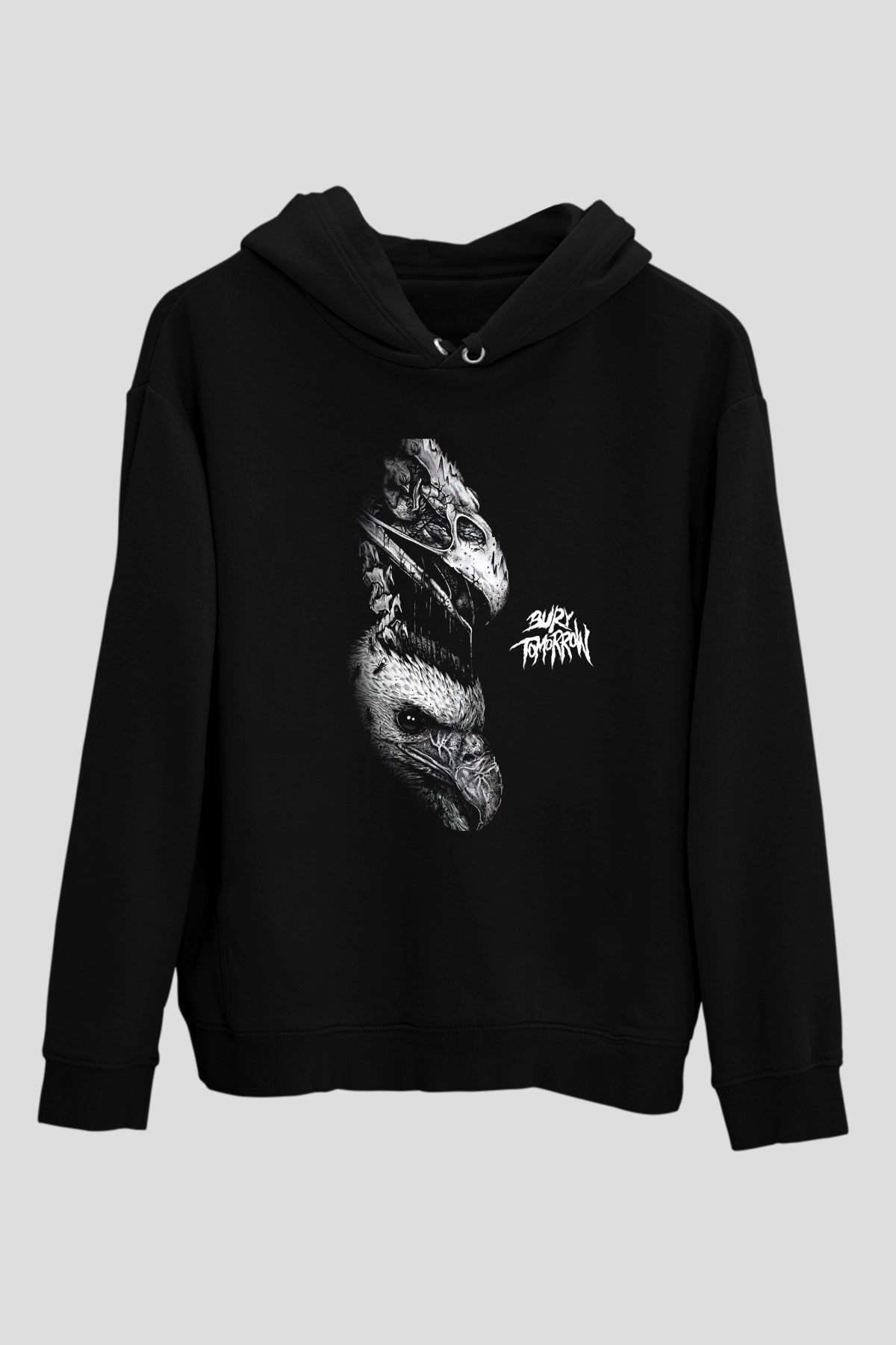 Bury Tomorrow Baskılı Unisex Siyah Kapüşonlu Sweatshirt