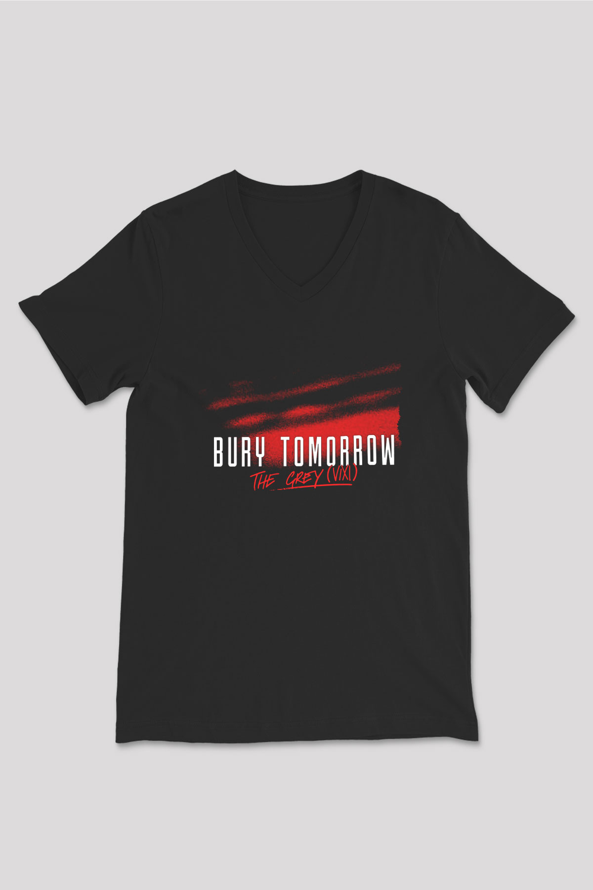Bury Tomorrow Baskılı Unisex Siyah V Yaka Tişört - Tshirt