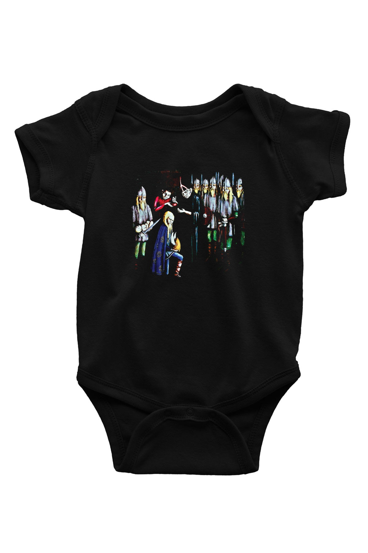 Burzum Baskılı Unisex Siyah Bebek Body - Zıbın
