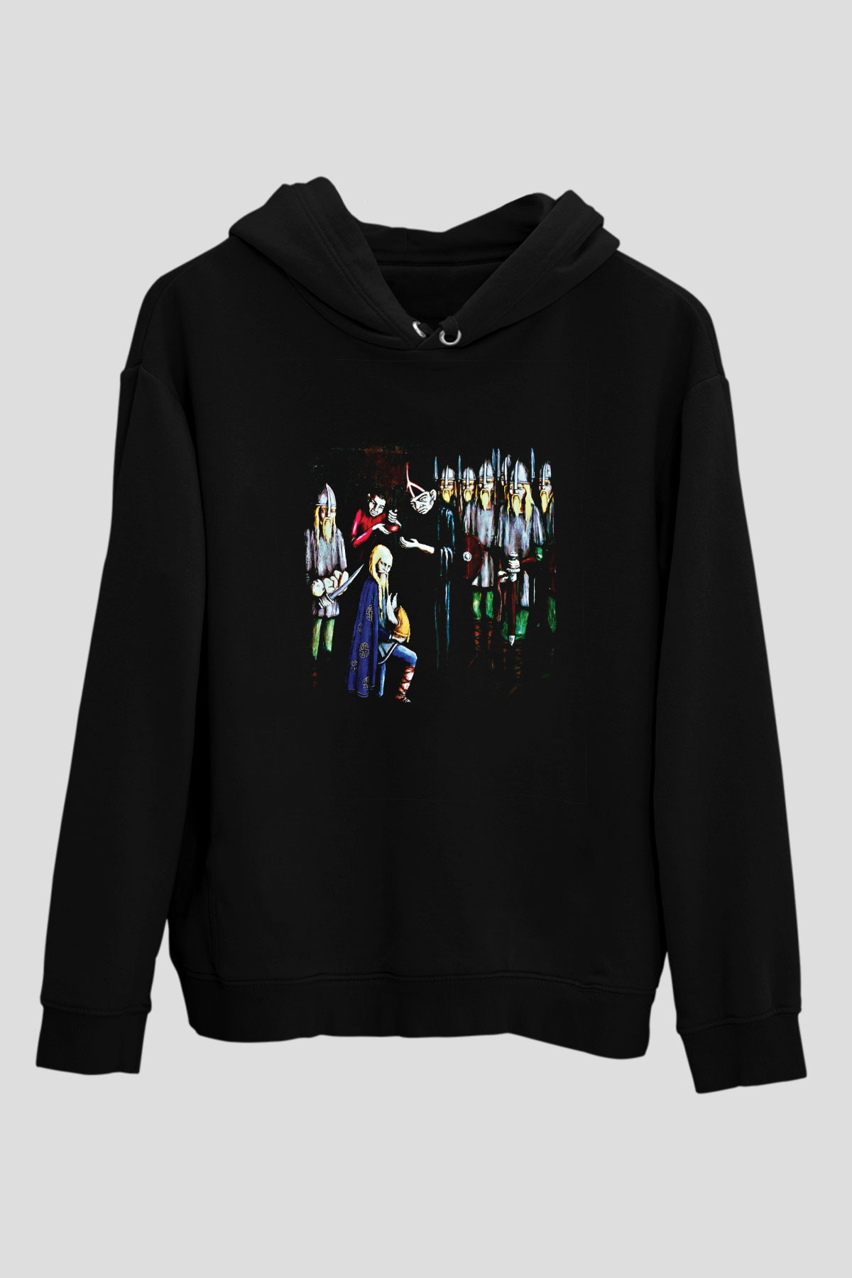 Burzum Baskılı Unisex Siyah Hoodie