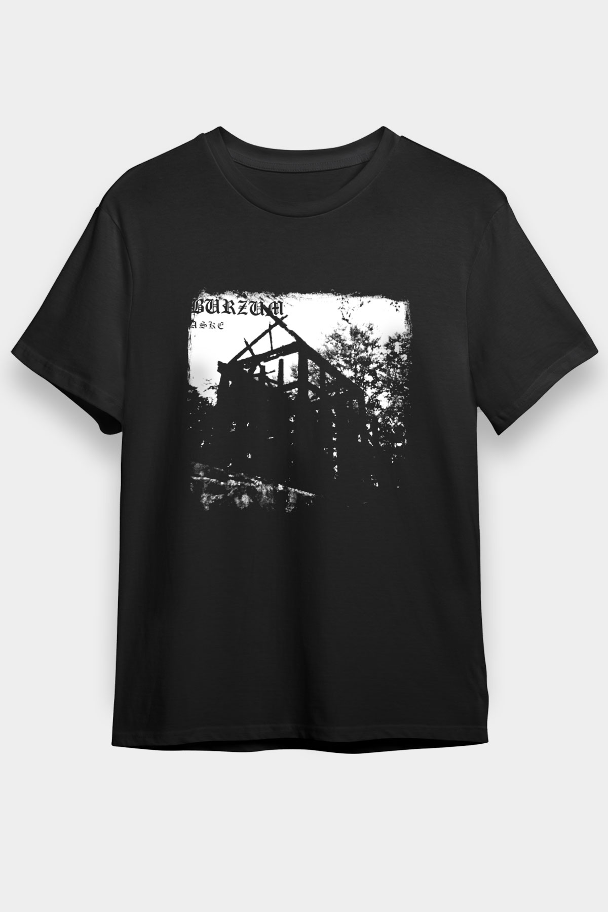 Burzum Baskılı Unisex Siyah Tişört