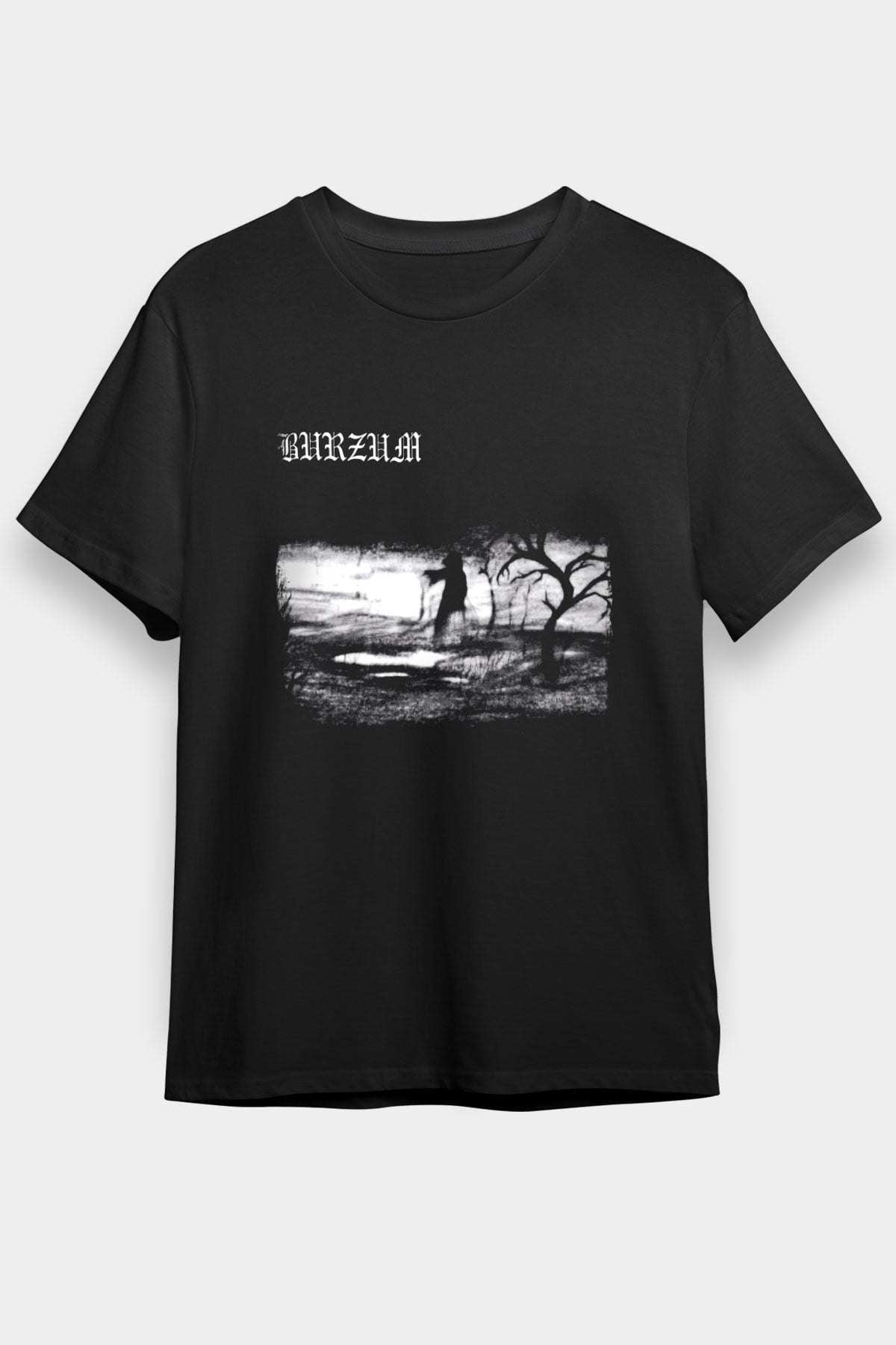 Burzum Baskılı Unisex Siyah Tişört