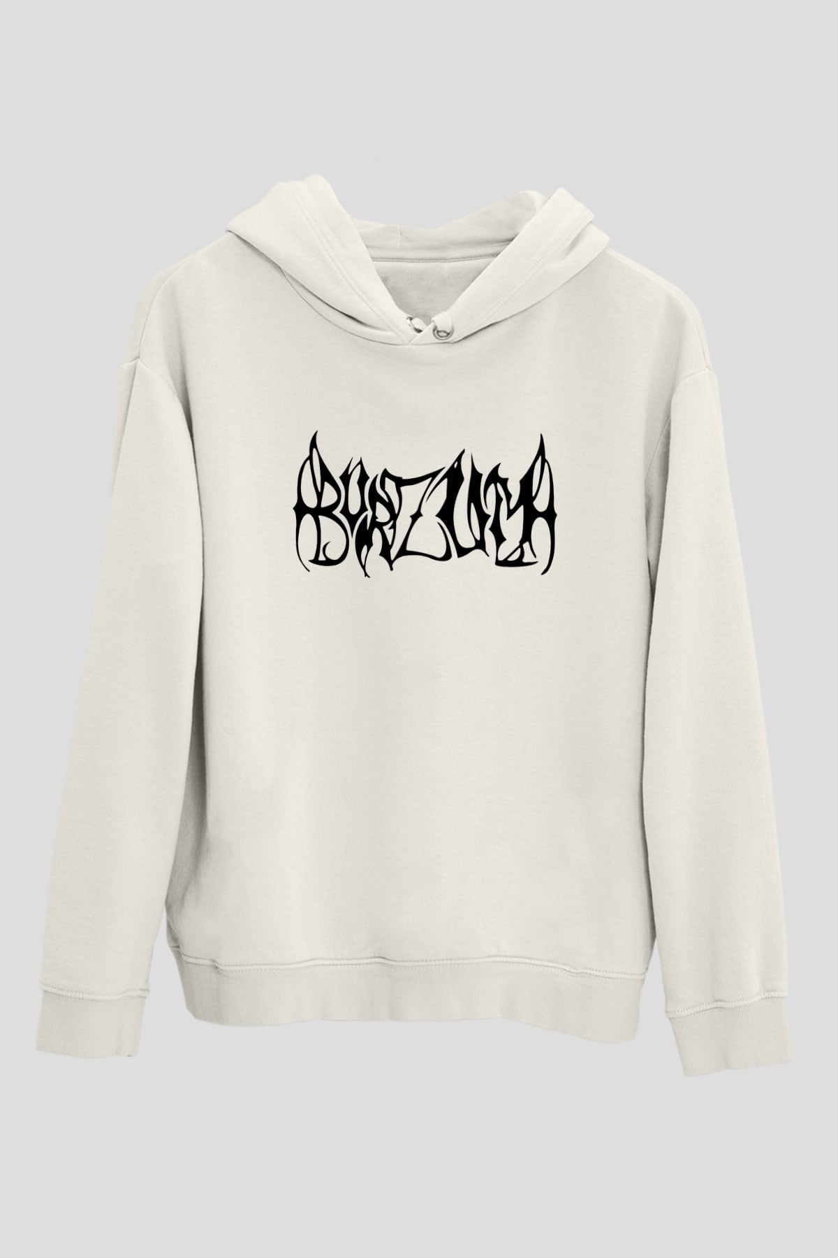 Burzum Beyaz Unisex Kapşonlu Sweatshirt