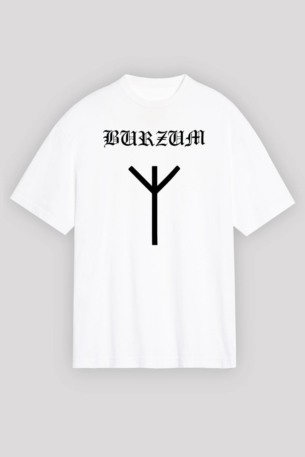 Burzum Beyaz Unisex Tişört T-Shirt - TişörtFabrikası