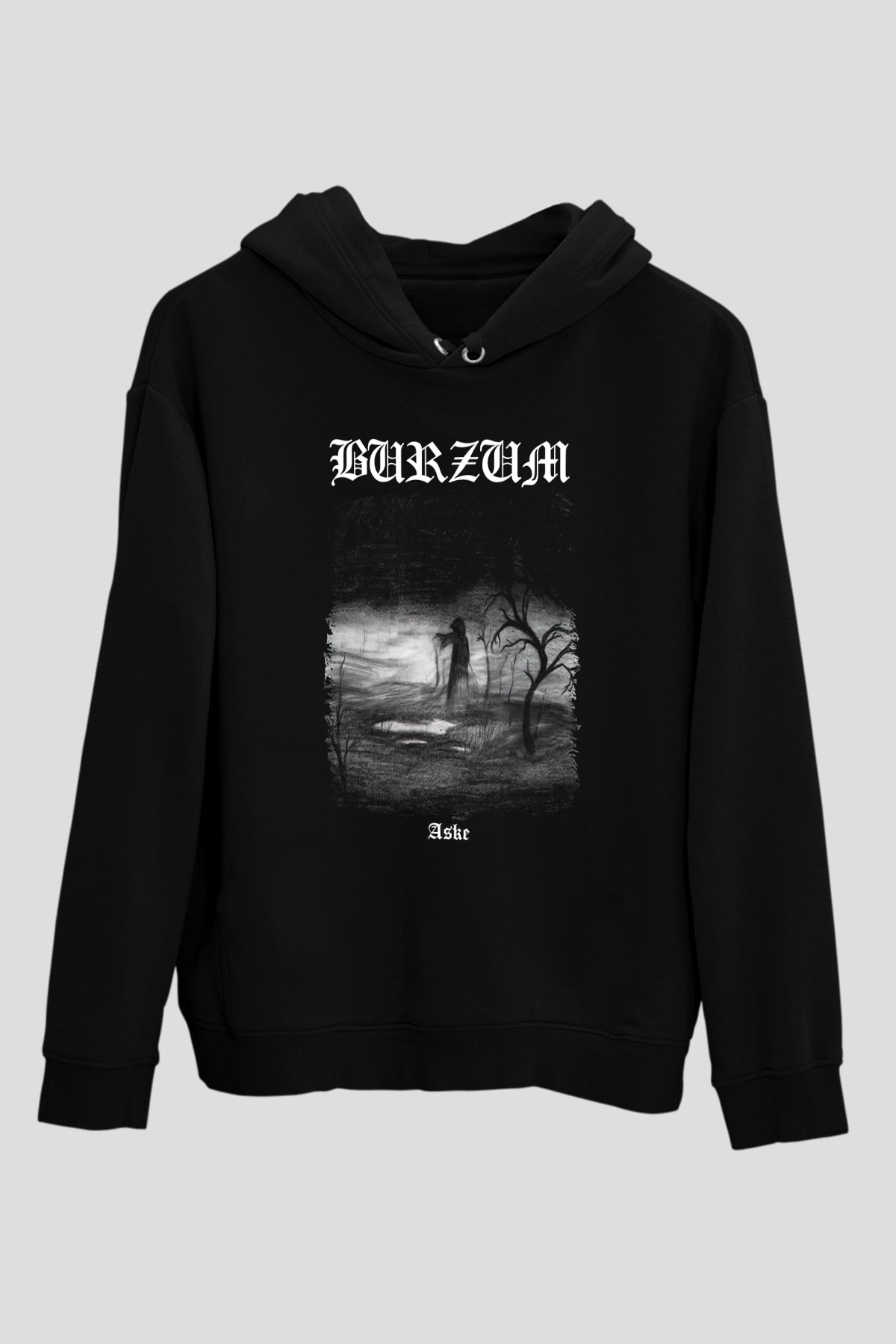 Burzum Siyah Unisex Kapüşonlu Sweatshirt