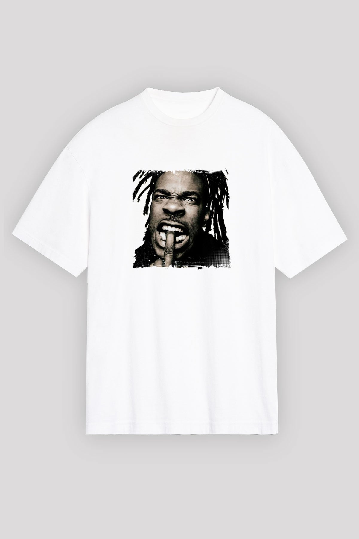 Busta Rhymes Baskılı Unisex Beyaz Tişört