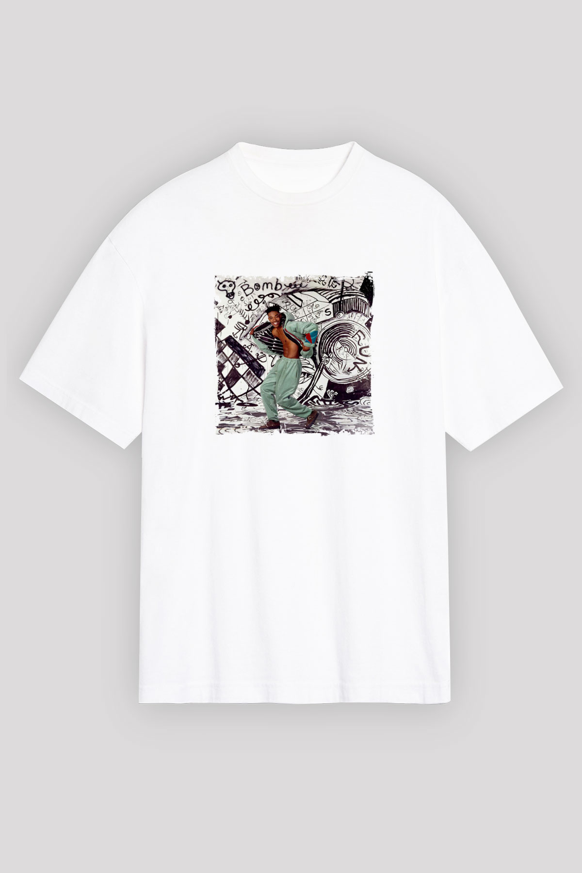 Busta Rhymes Baskılı Unisex Beyaz Tişört