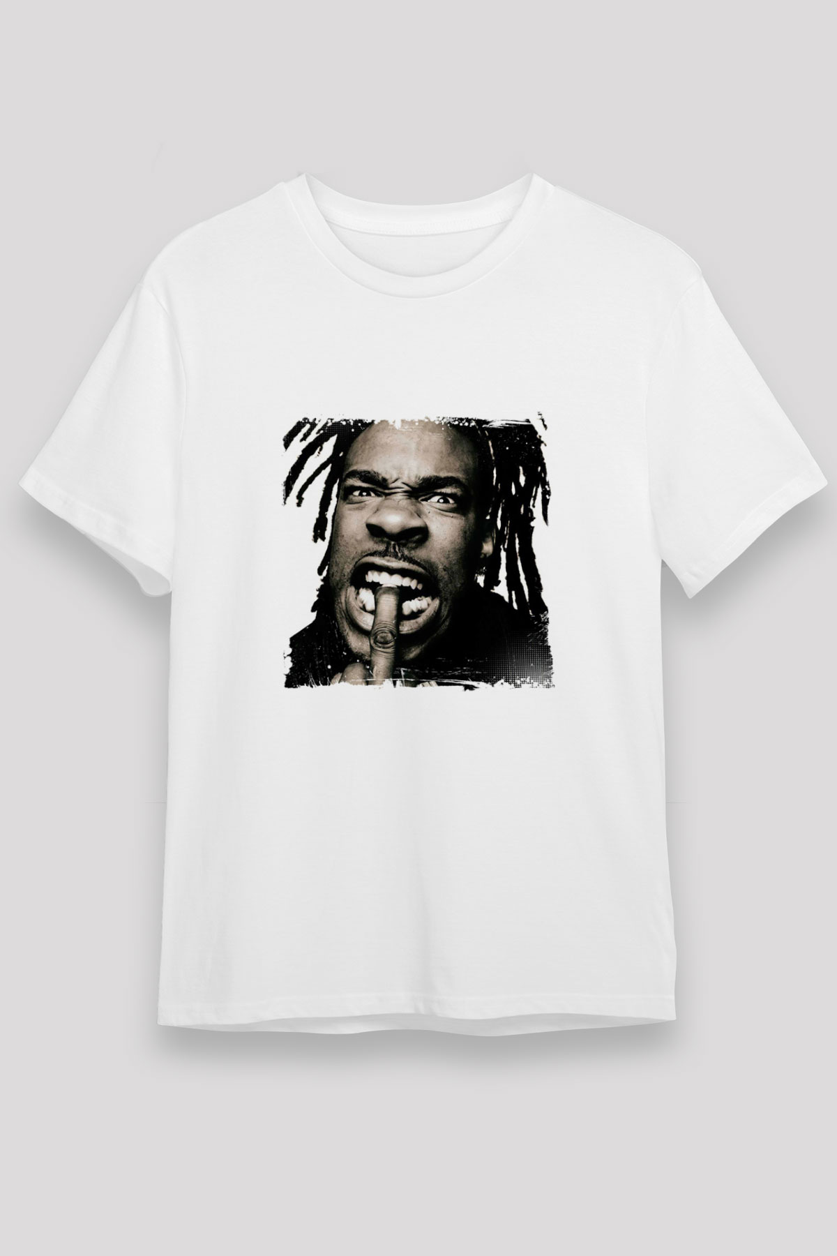 Busta Rhymes Unisex White Graphic Tee - STREETWEAR