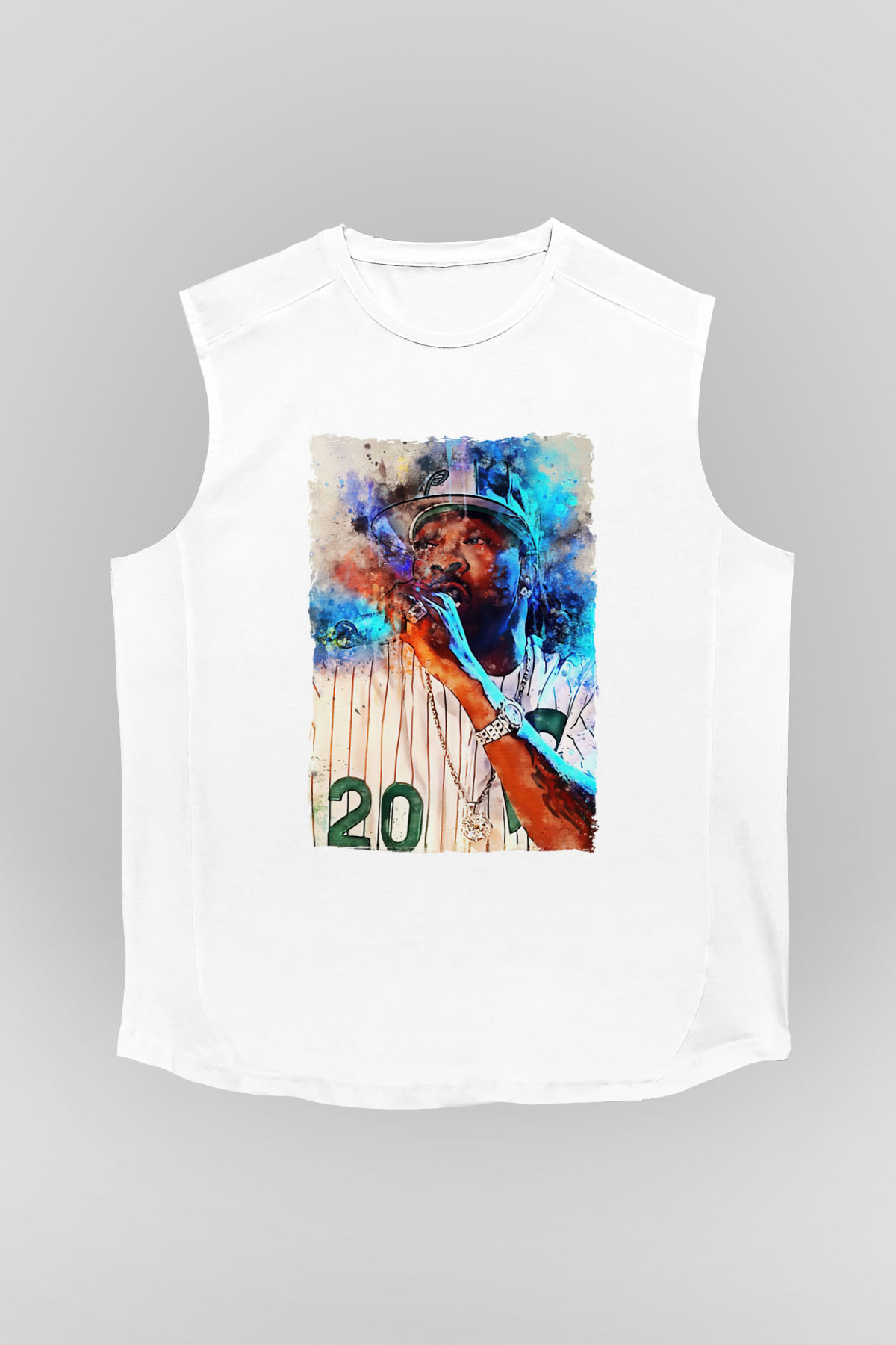 Busta Rhymes Beyaz Unisex Kolsuz Tişört