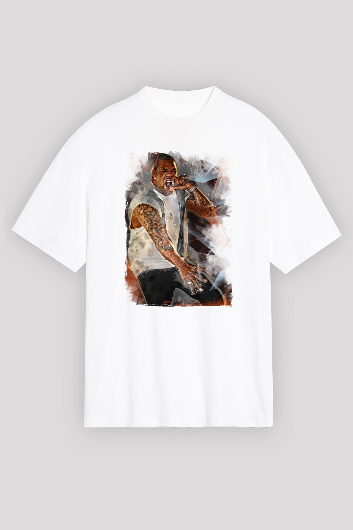 Busta Rhymes Beyaz Unisex Tişört T-Shirt - TişörtFabrikası