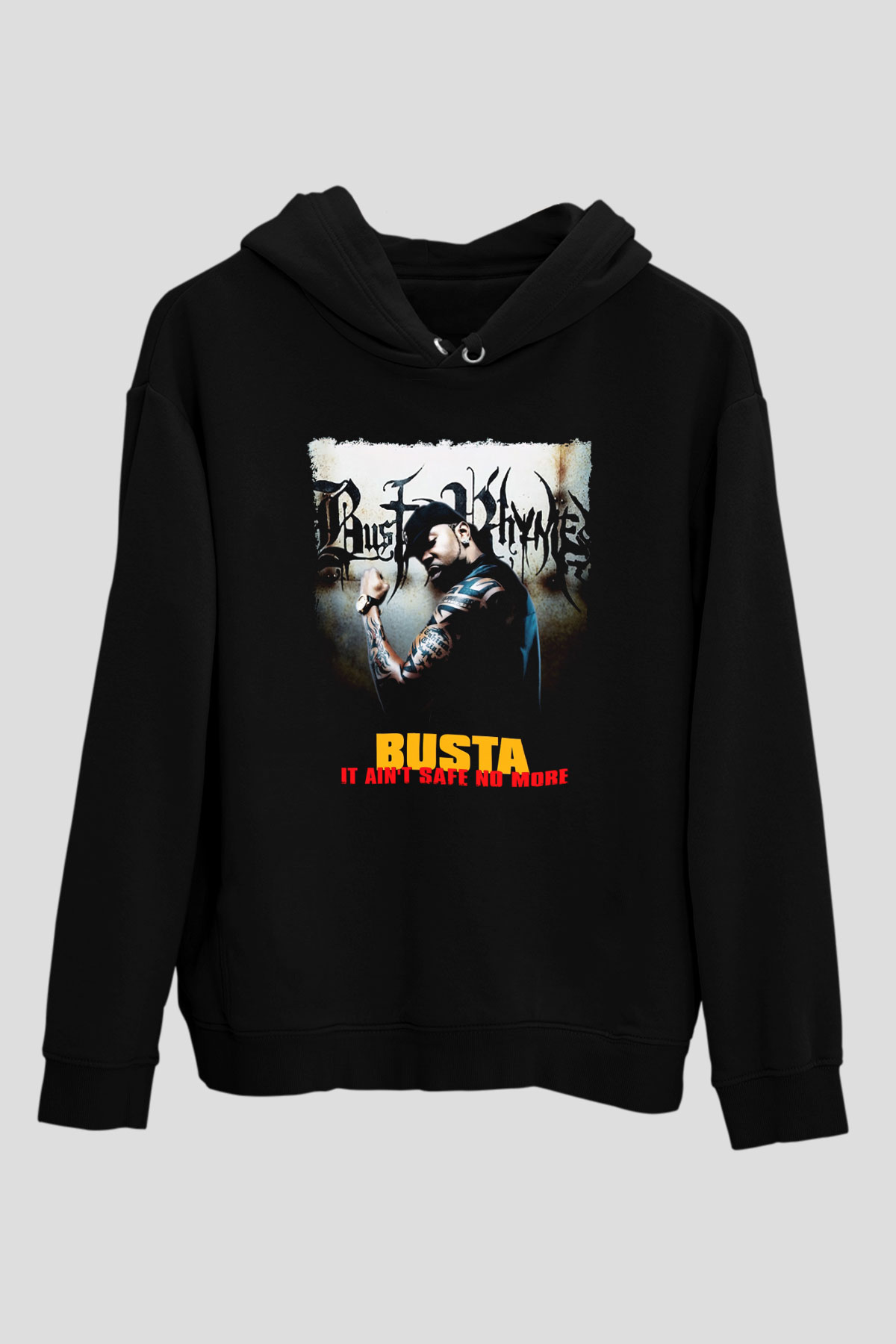 Busta Rhymes Siyah Unisex Kapüşonlu Sweatshirt