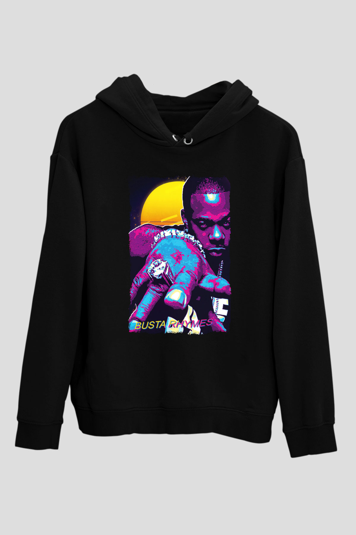 Busta Rhymes Siyah Unisex Kapüşonlu Sweatshirt