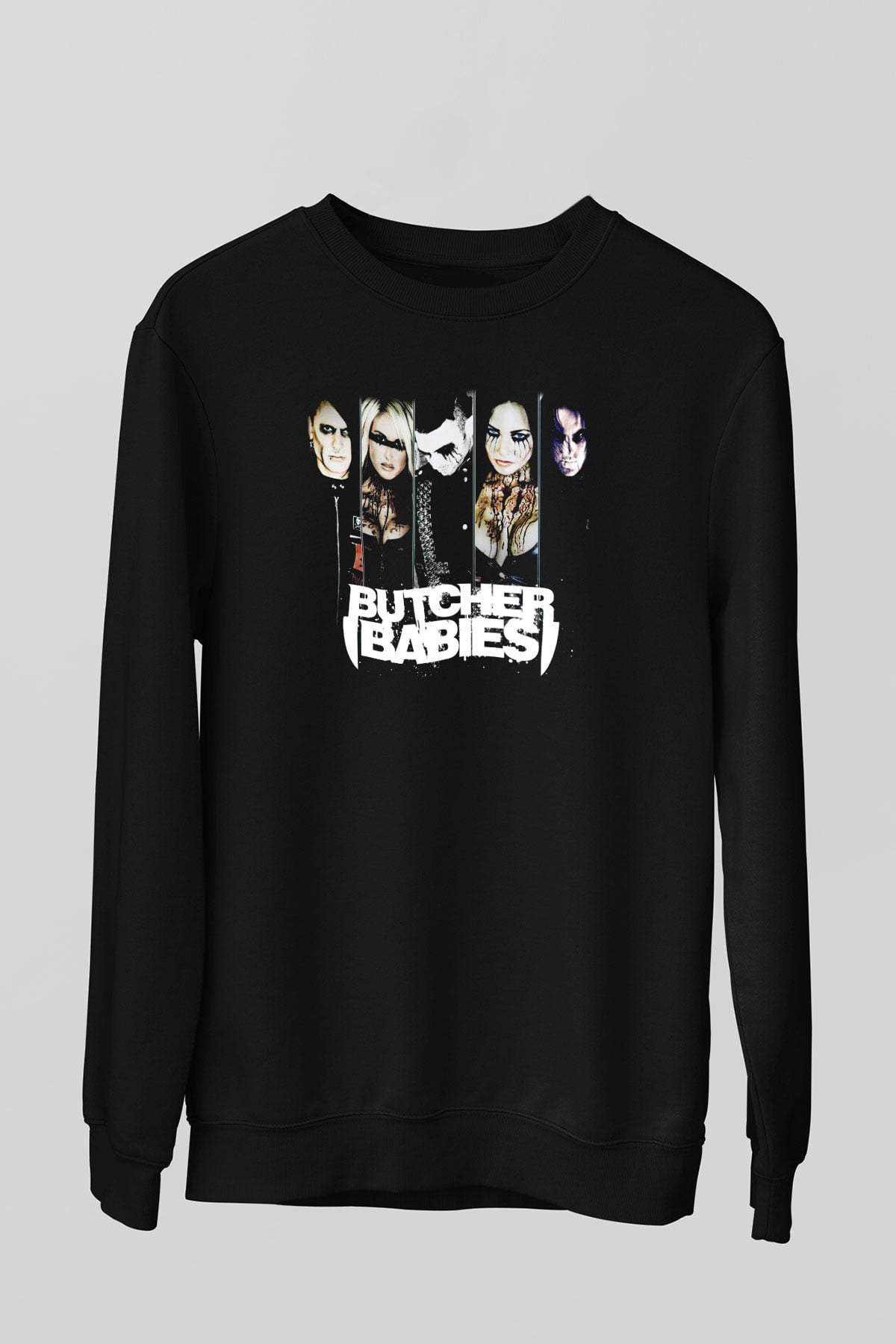 Butcher Babies Siyah Unisex Sweatshirt