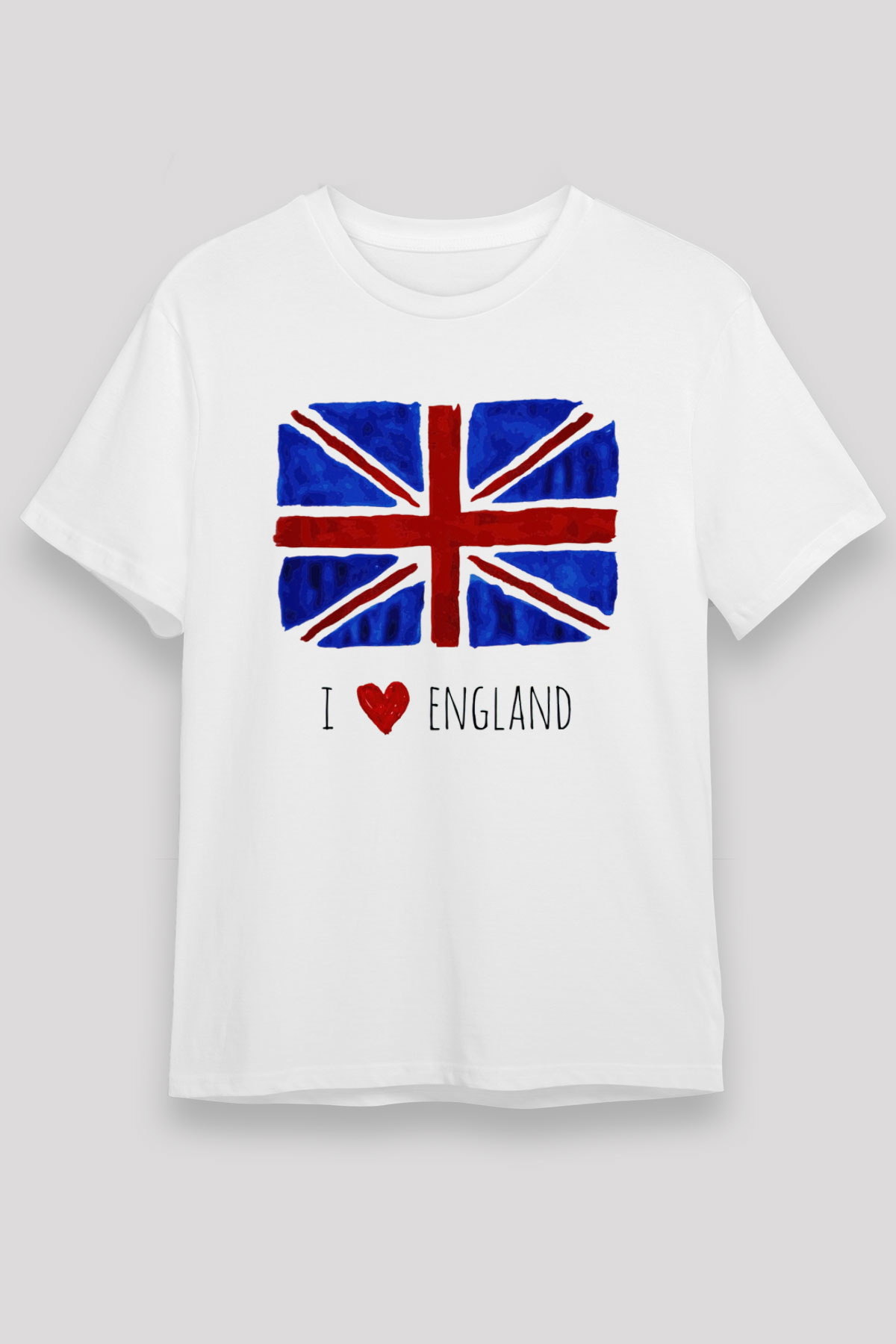 Büyük Britanya Beyaz Unisex Tişört T-Shirt - TişörtFabrikası