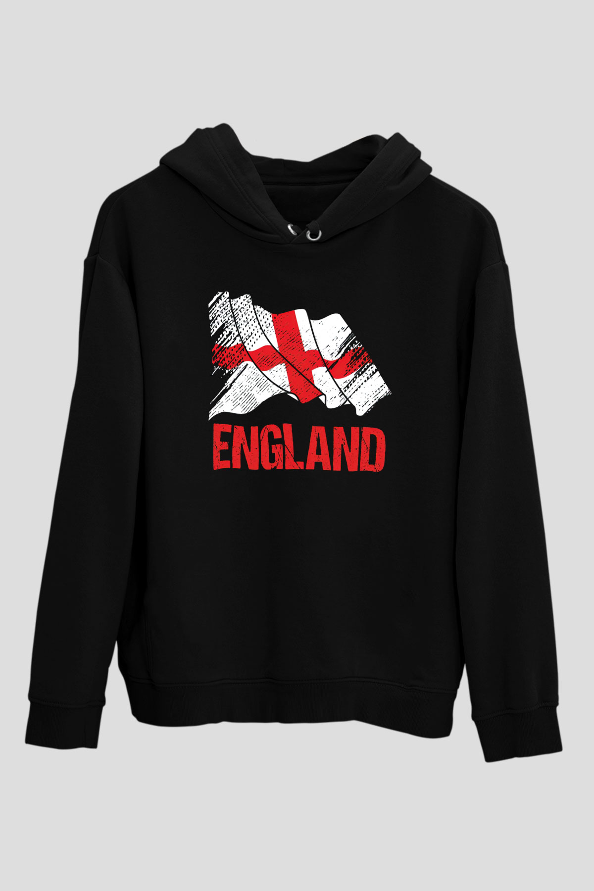 Büyük Britanya Siyah Unisex Hoodie