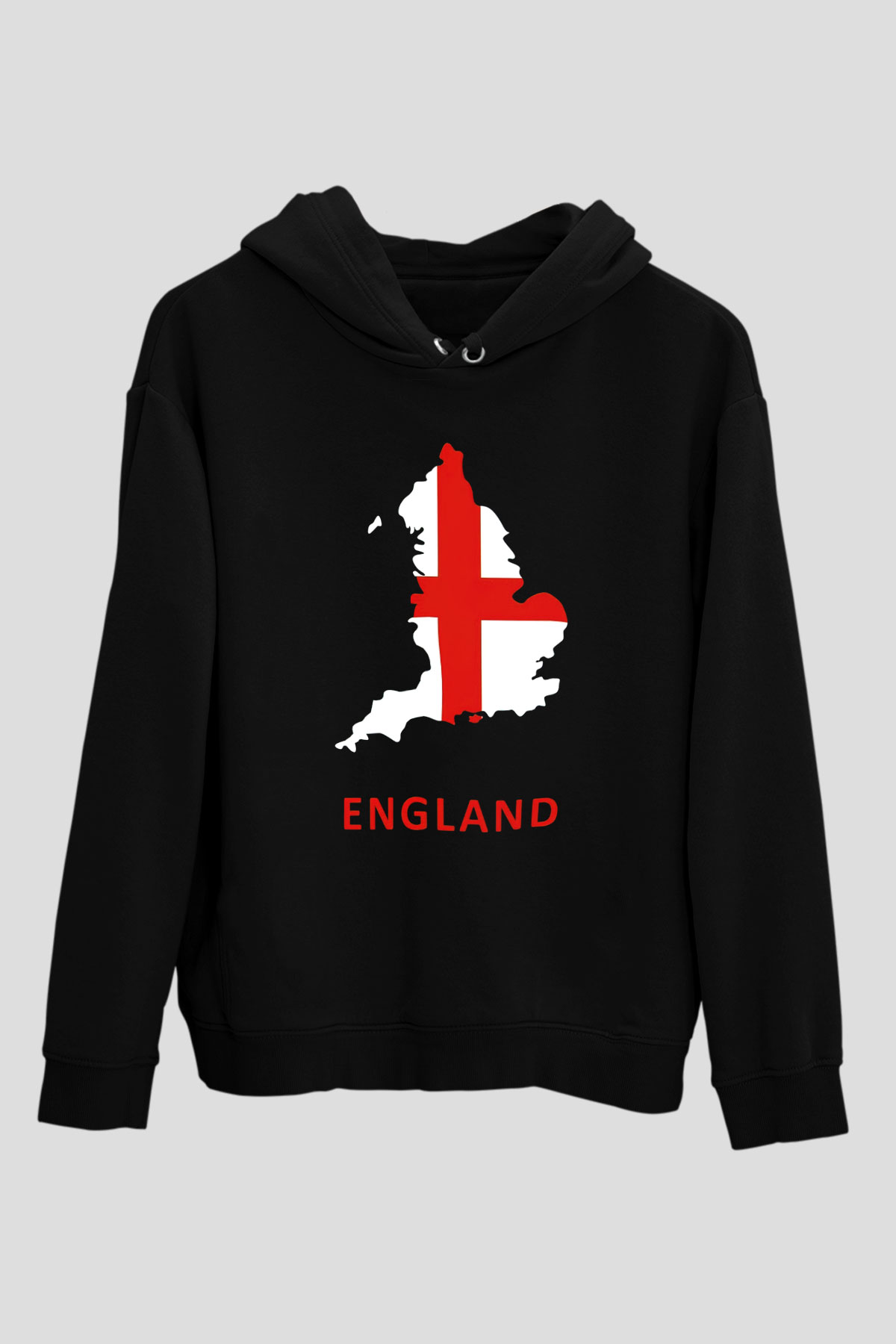 Büyük Britanya Siyah Unisex Hoodie