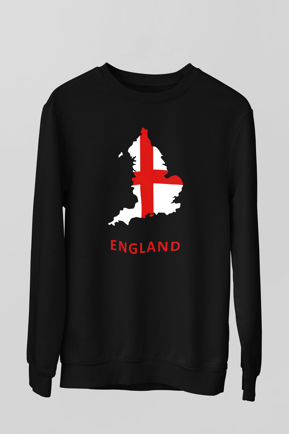 Büyük Britanya Siyah Unisex Sweatshirt