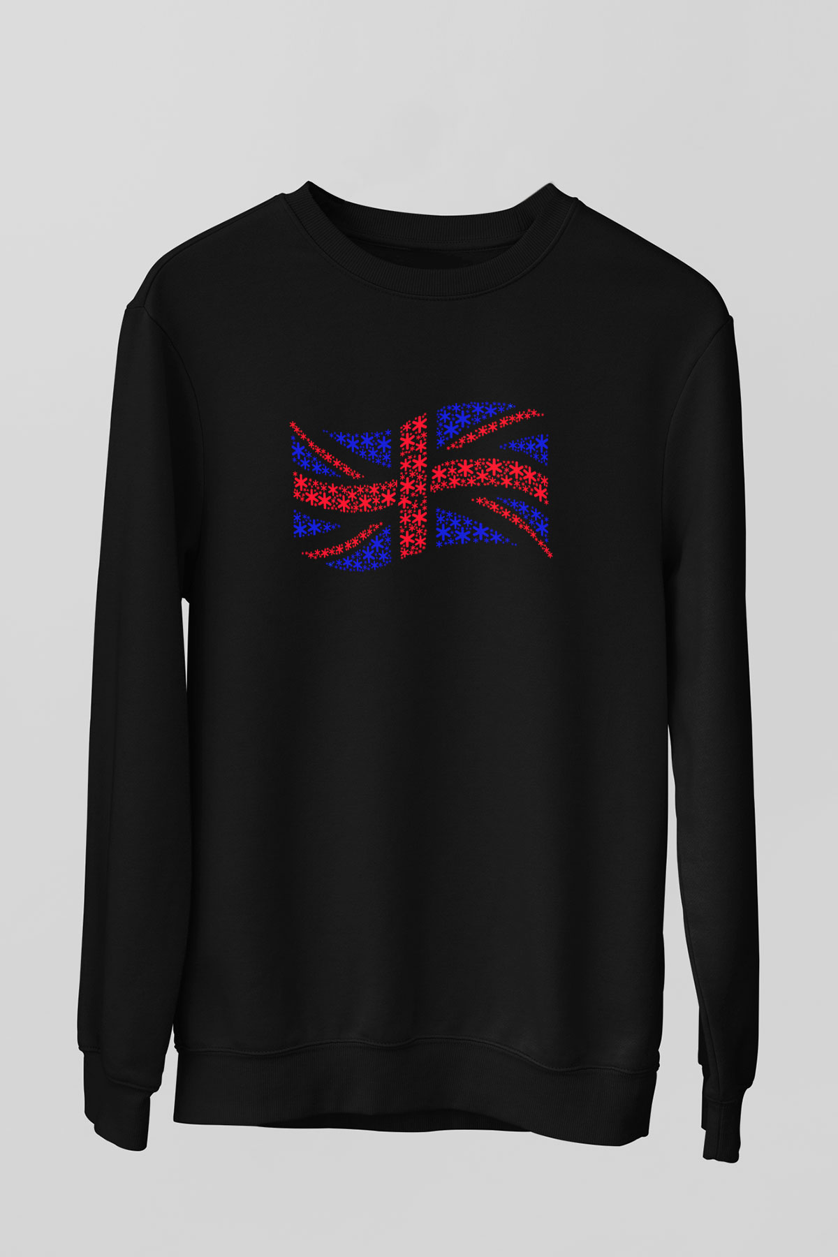 Büyük Britanya Siyah Unisex Sweatshirt