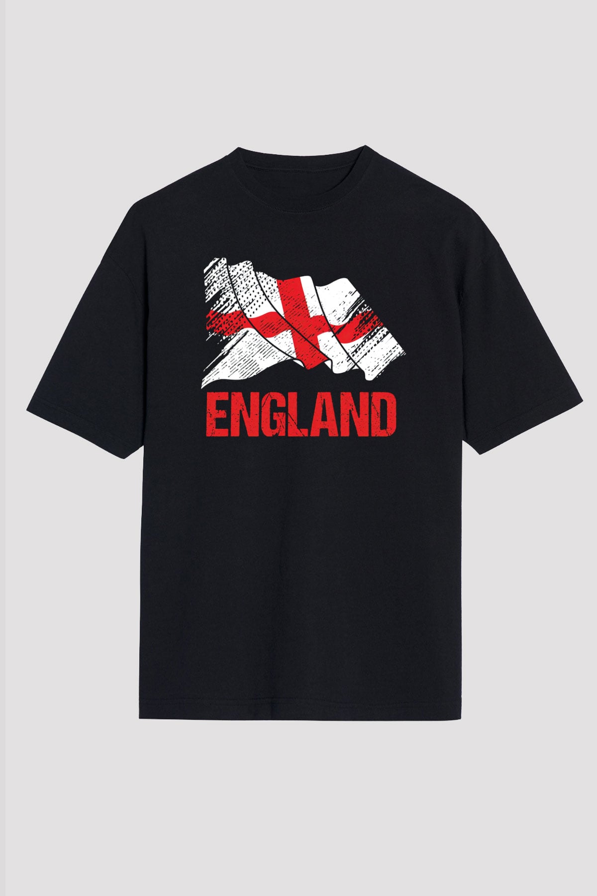 Büyük Britanya Siyah Unisex Tişört T-Shirt - TişörtFabrikası