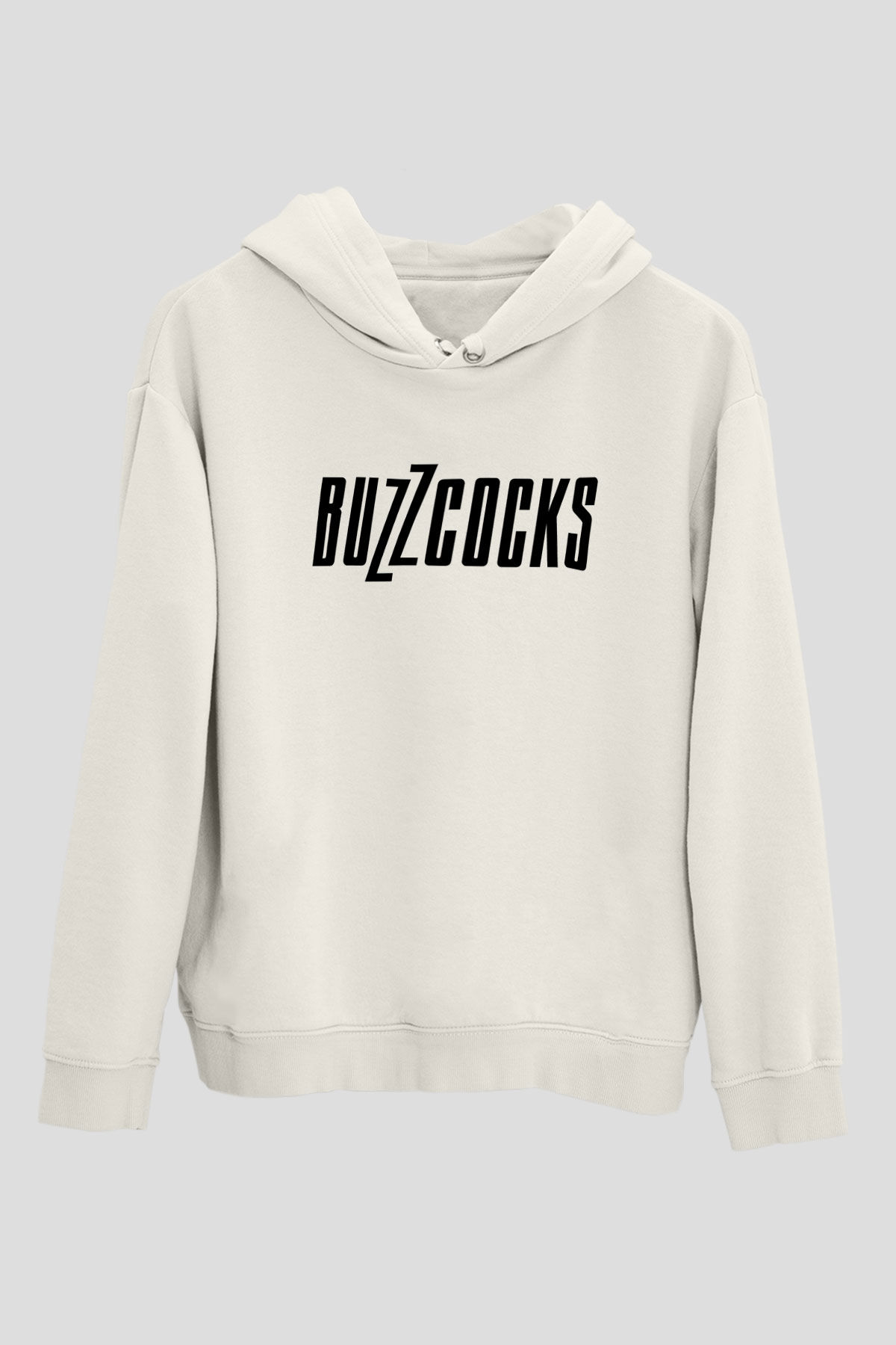 Buzzcocks Beyaz Unisex Kapşonlu Sweatshirt