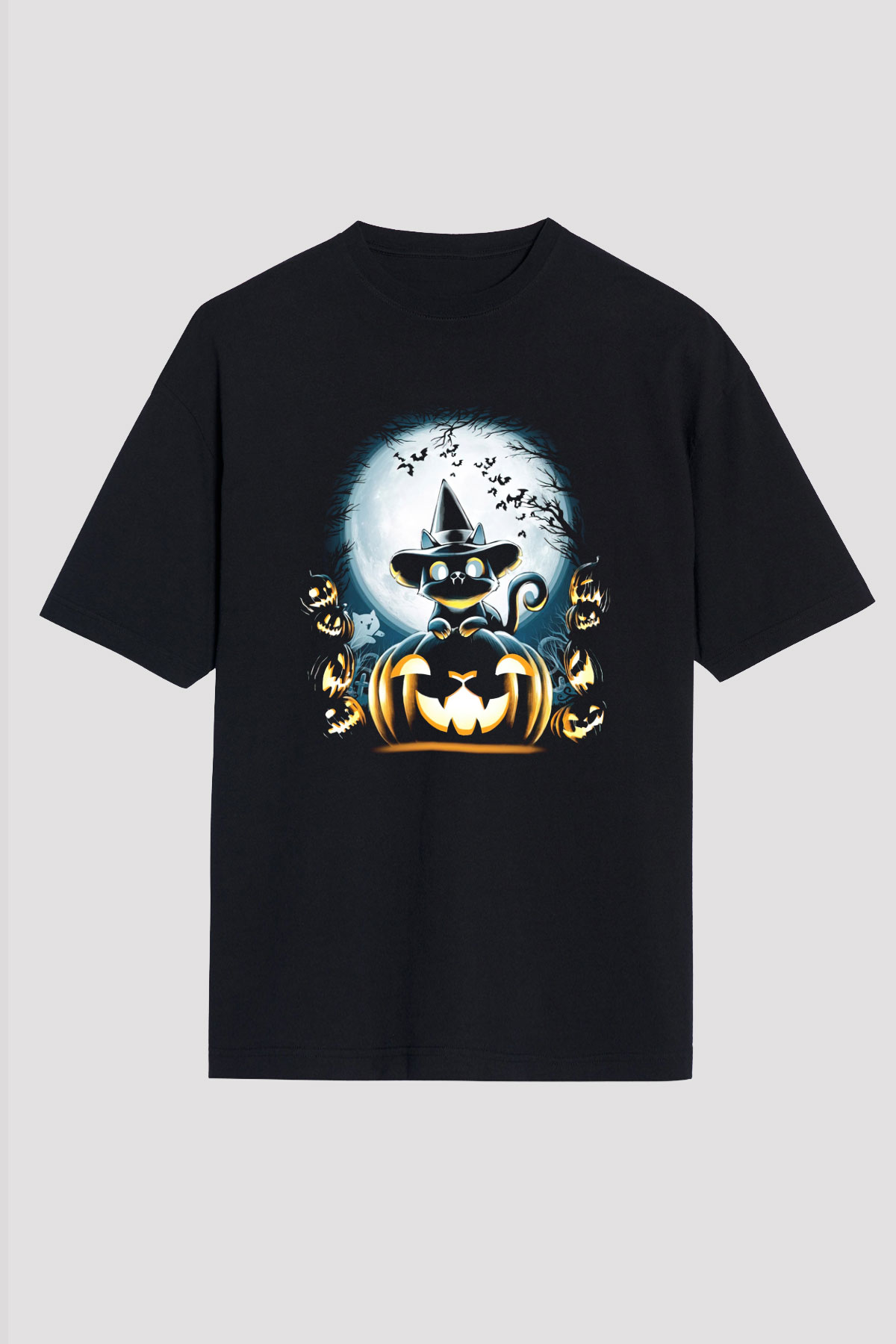 Cadılar Bayramı-Halloween Siyah Unisex Tişört T-Shirt - TişörtFabrikası
