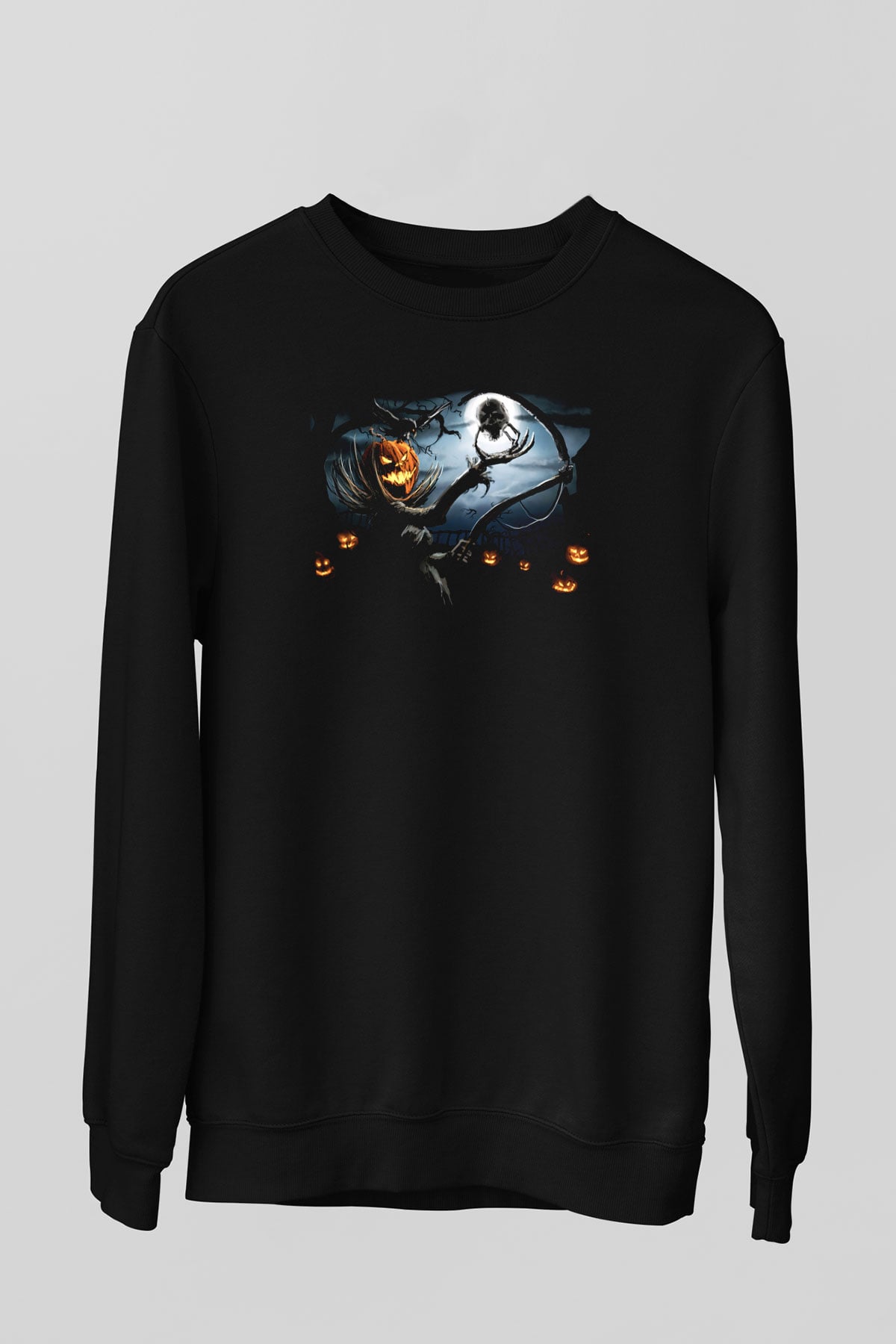 Cadılar Bayramı-Halloween Siyah Unisex Sweatshirt
