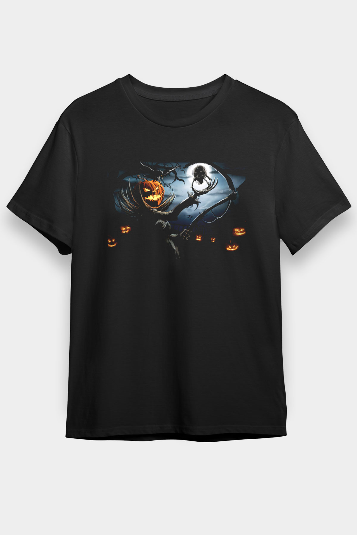 Cadılar Bayramı-Halloween Siyah Unisex Tişört T-Shirt - TişörtFabrikası