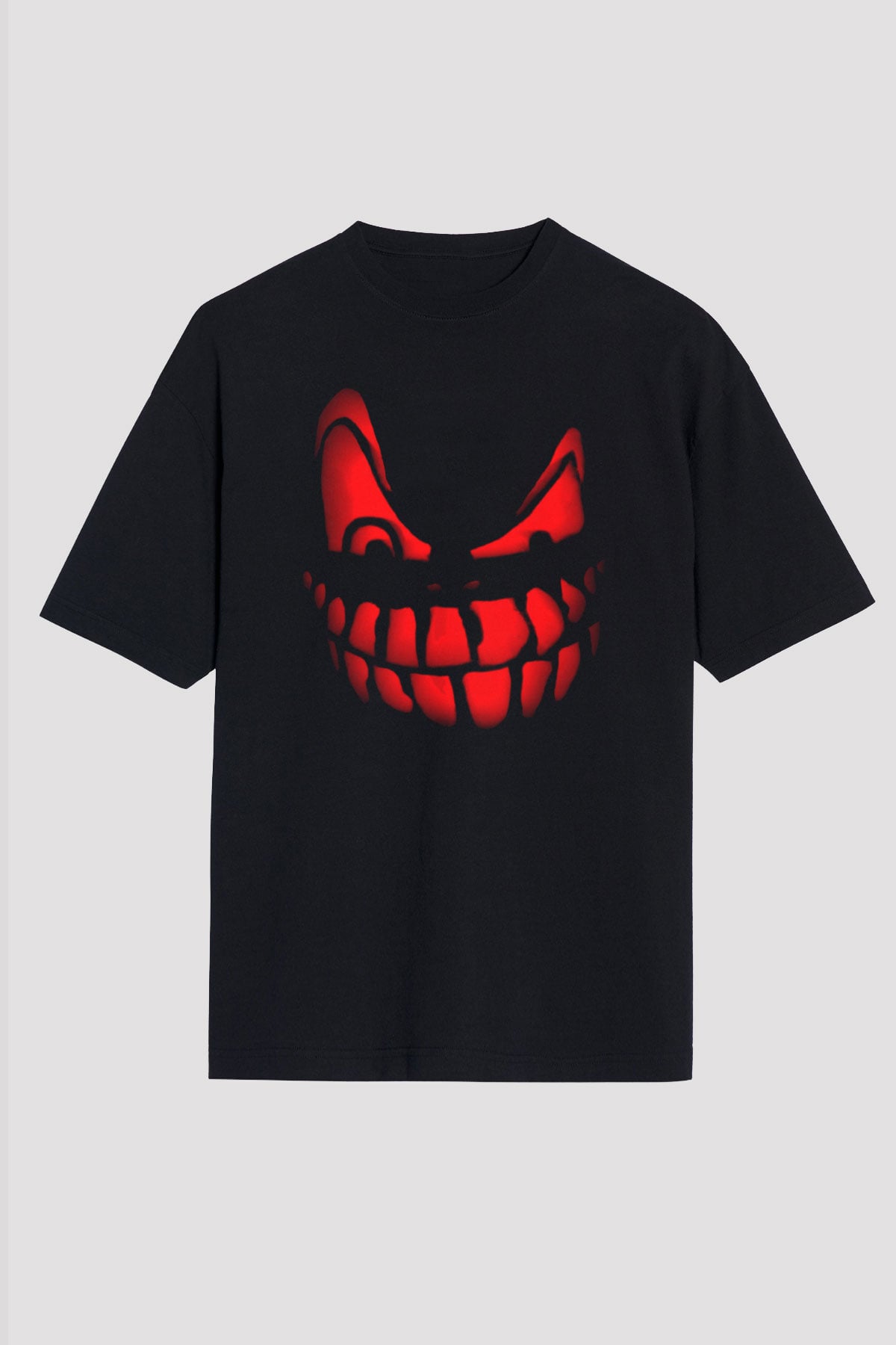 Cadılar Bayramı-Halloween Siyah Unisex Oversize Tişört T-Shirt