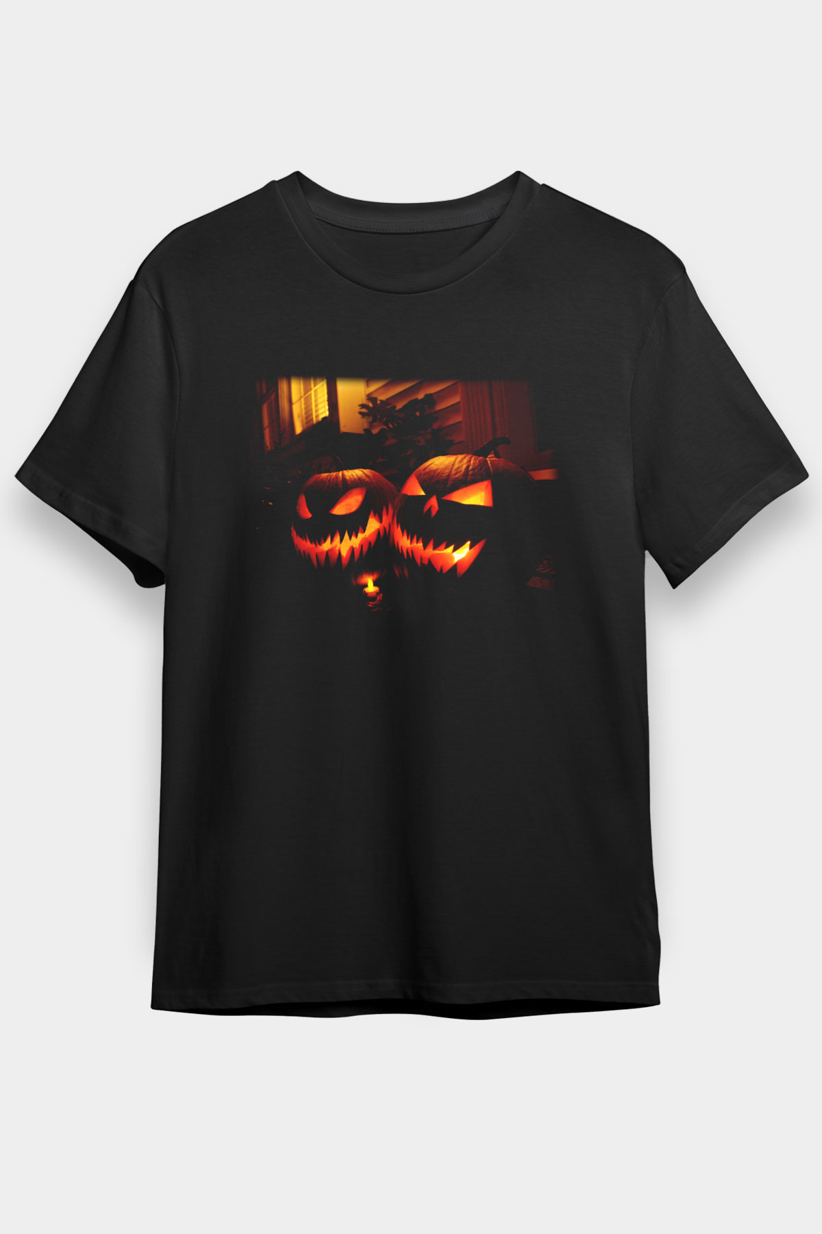 Cadılar Bayramı-Halloween Siyah Unisex Tişört T-Shirt - TişörtFabrikası