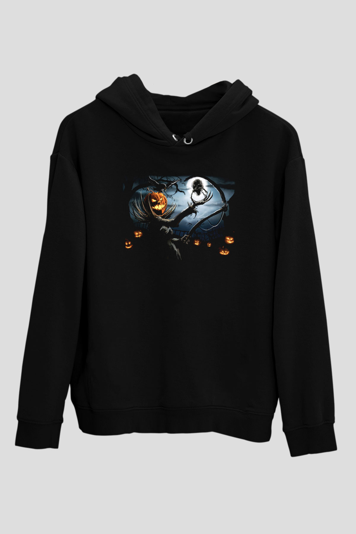 Cadılar Bayramı-Halloween Siyah Unisex Hoodie
