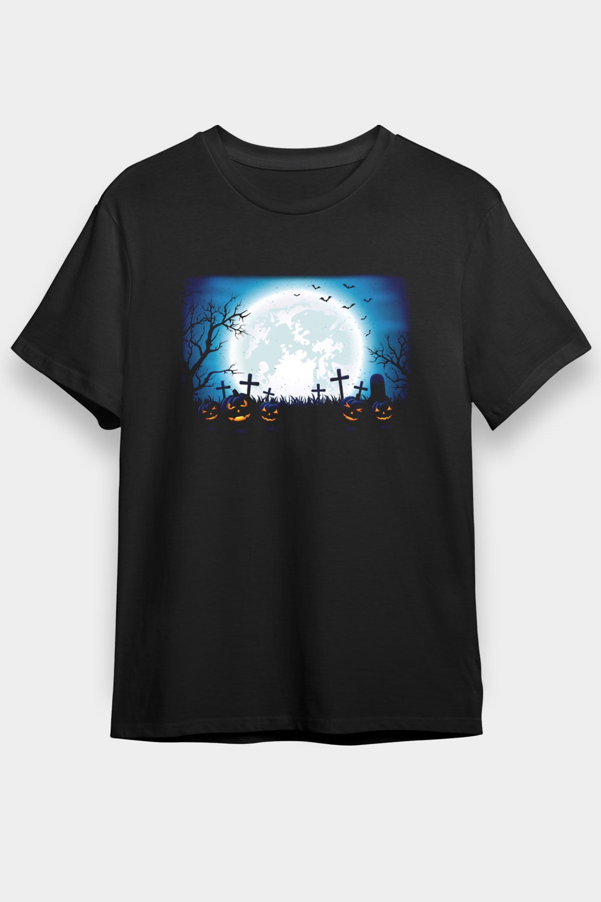 Cadılar Bayramı-Halloween Siyah Unisex Tişört T-Shirt - TişörtFabrikası