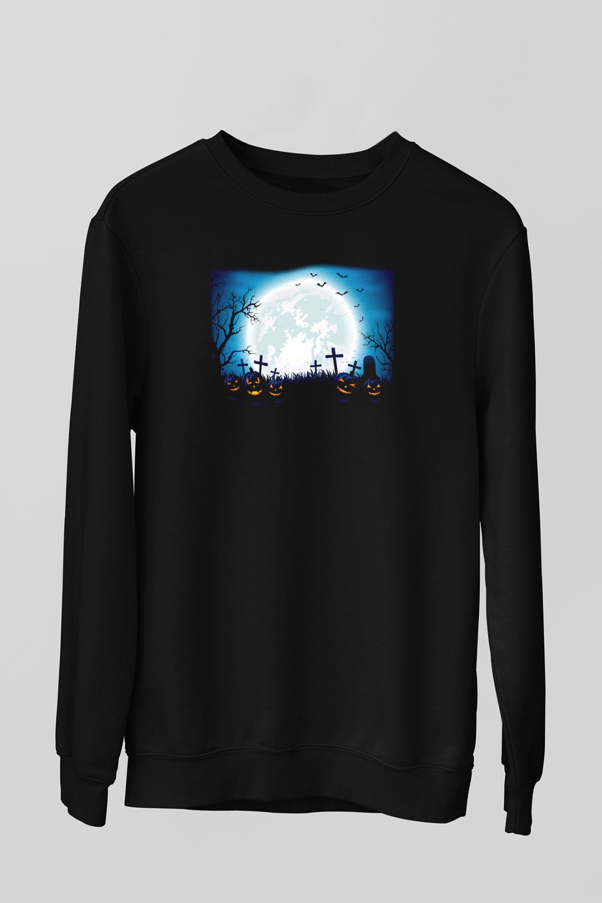 Cadılar Bayramı-Halloween Siyah Unisex Sweatshirt