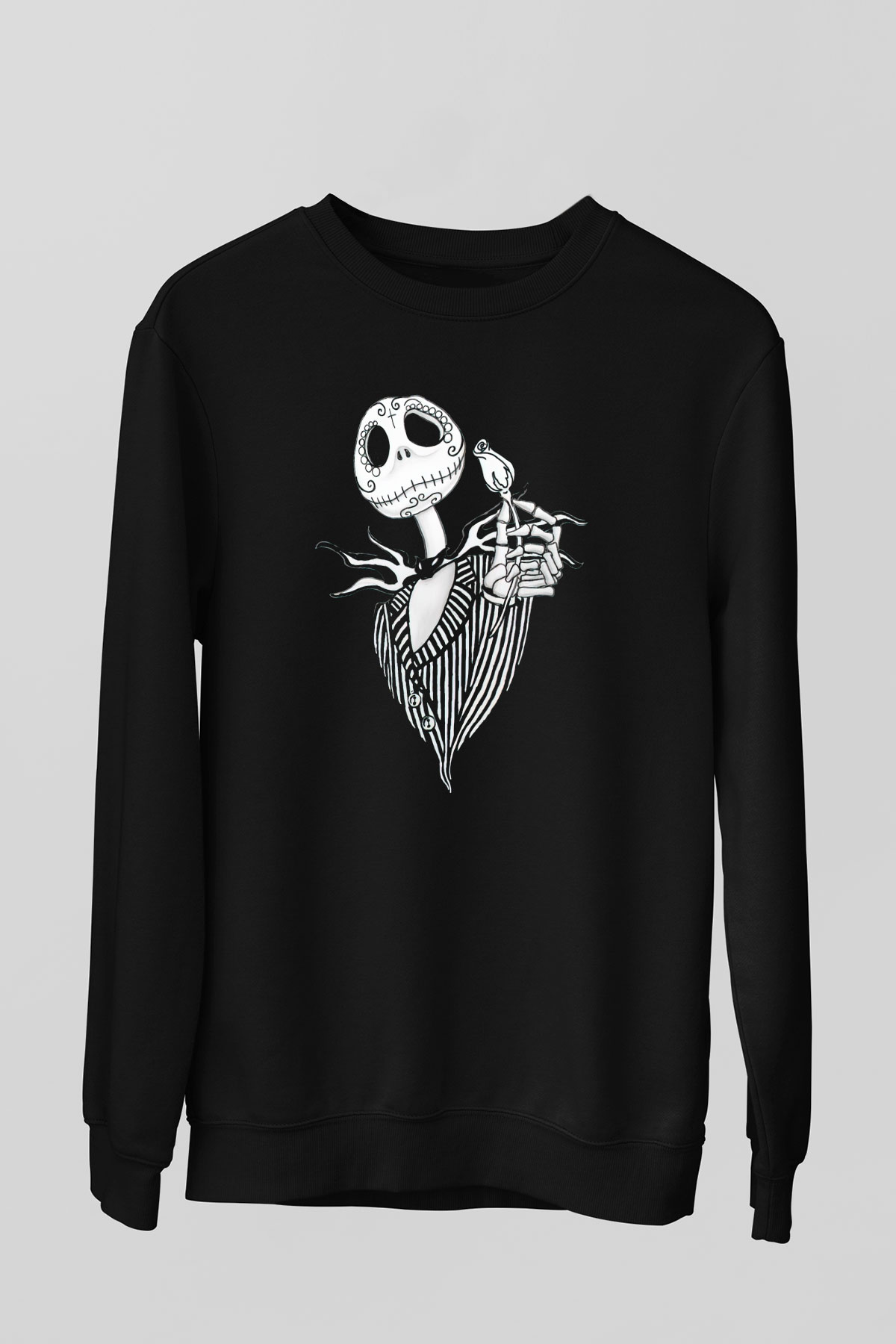 Cadılar Bayramı Temalı Unisex Siyah  Sweatshirt