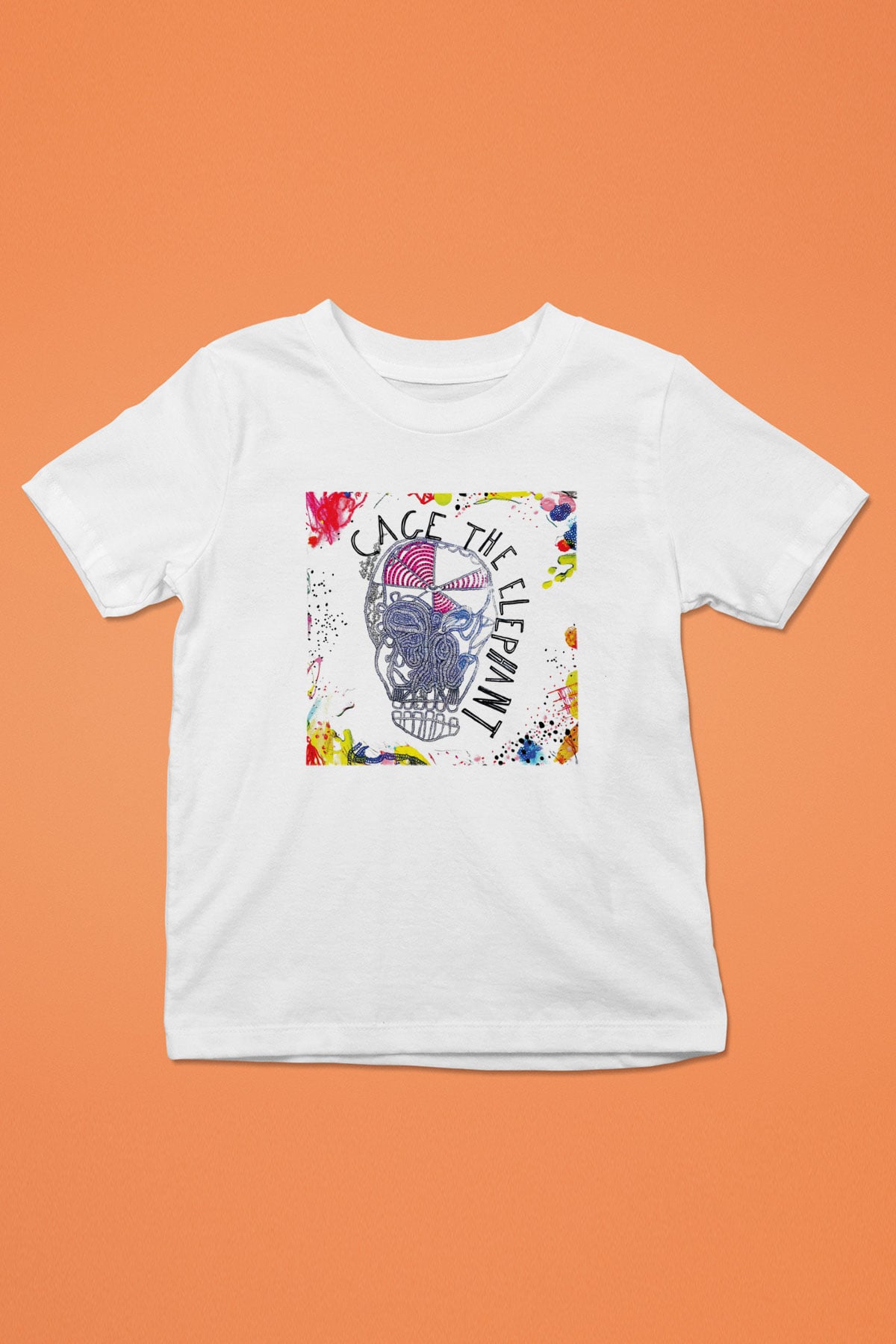 Cage the Elephant Baskılı Beyaz Unisex Çocuk Tişört