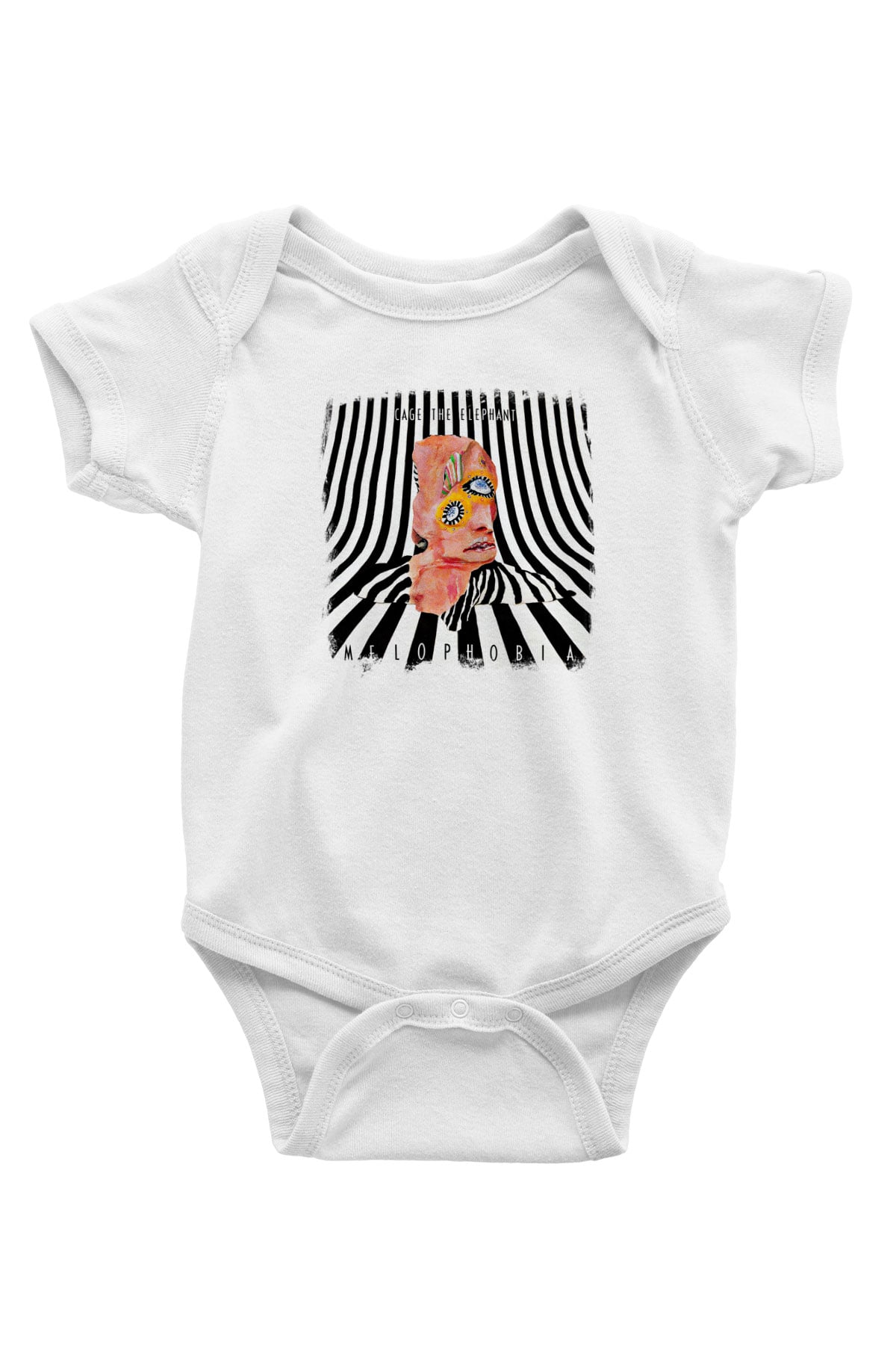 Cage the Elephant Baskılı Unisex Beyaz Bebek Body - Zıbın