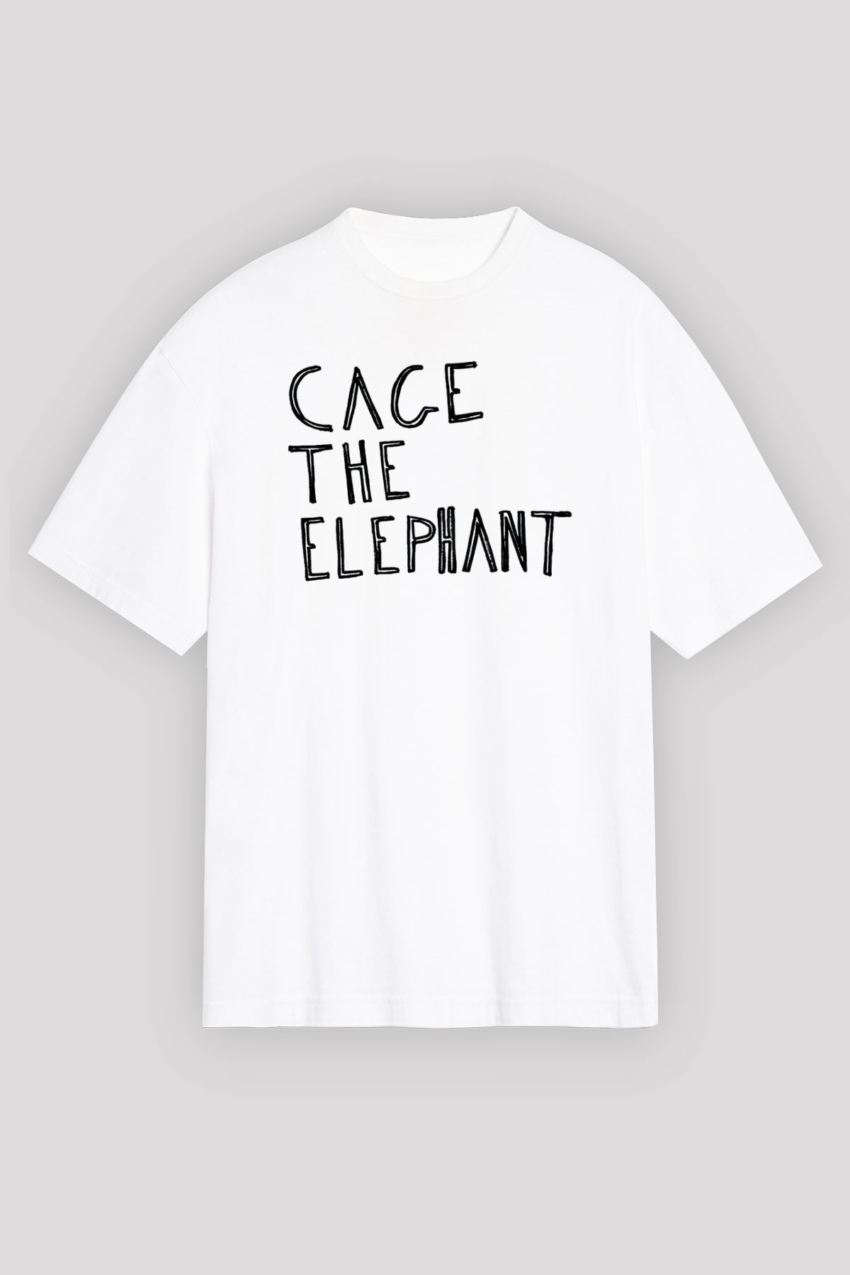 Cage the Elephant Beyaz Unisex Oversize Tişört T-Shirt
