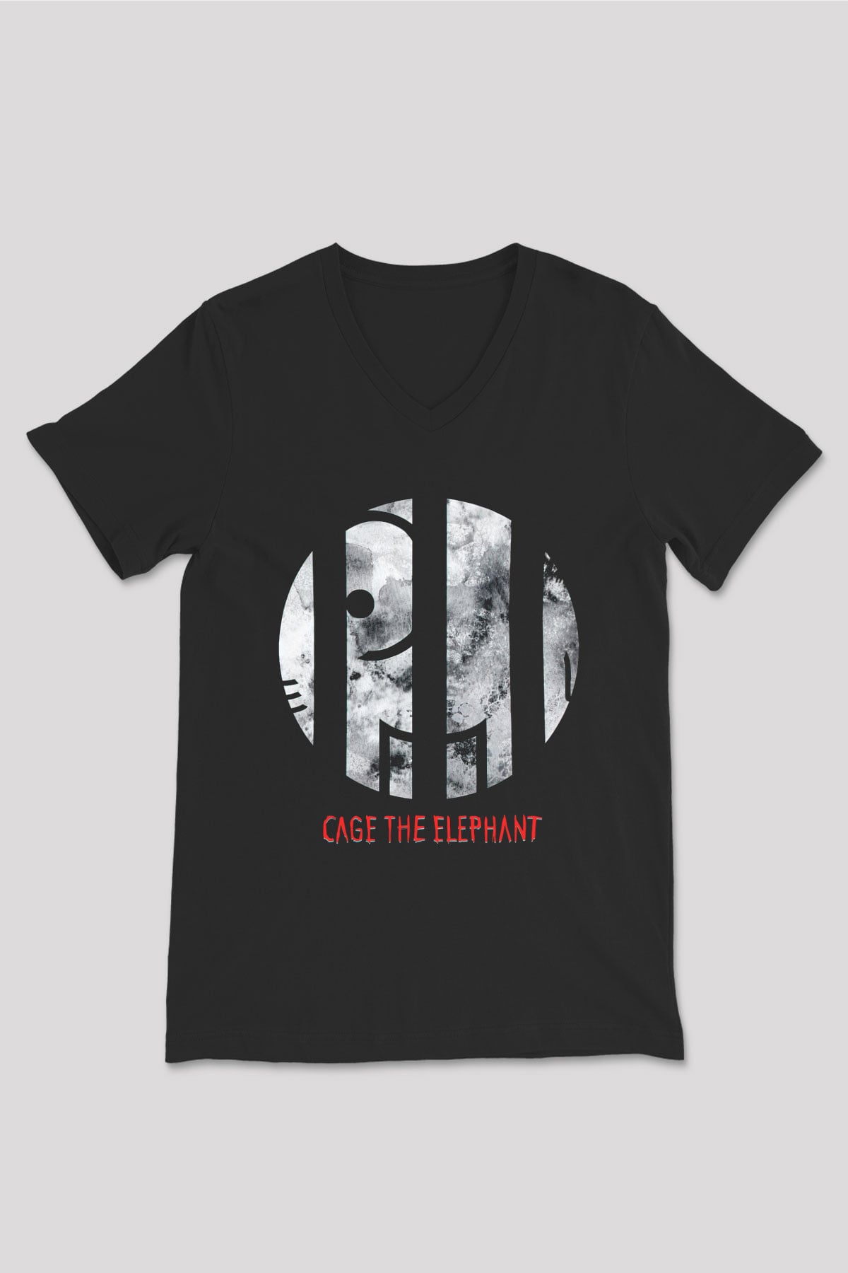 Cage the Elephant Siyah Unisex V Yaka Tişört T-Shirt