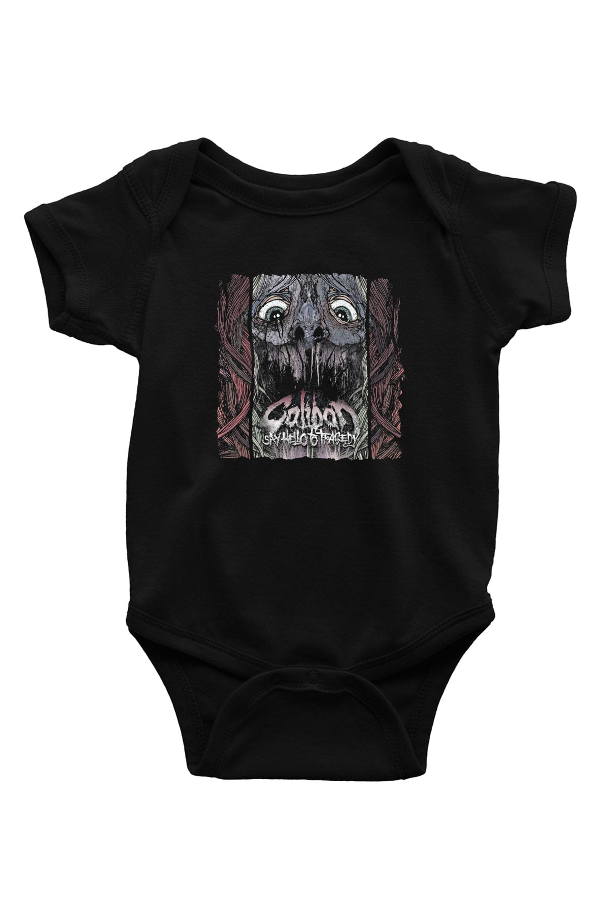 Caliban Baskılı Unisex Siyah Bebek Body - Zıbın