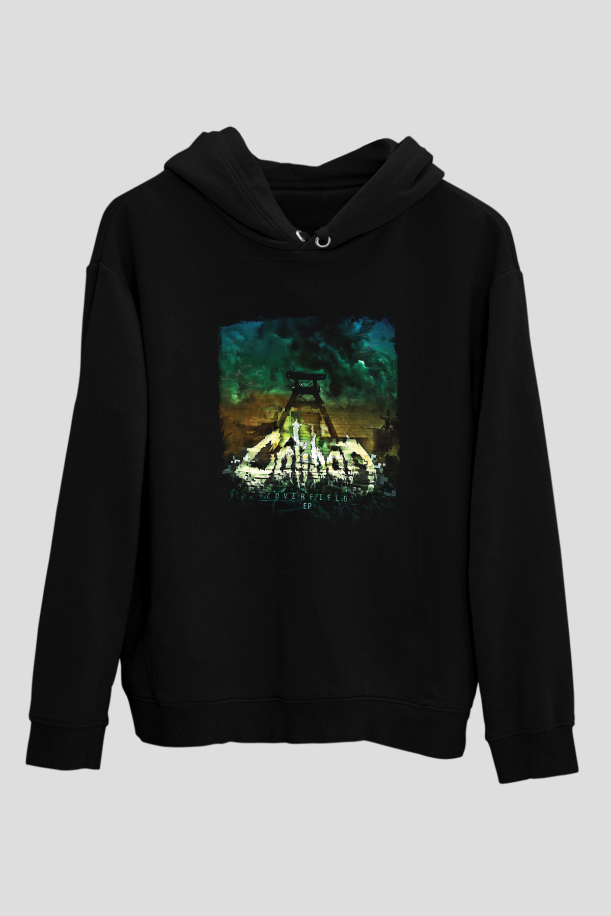 Caliban Baskılı Unisex Siyah Hoodie