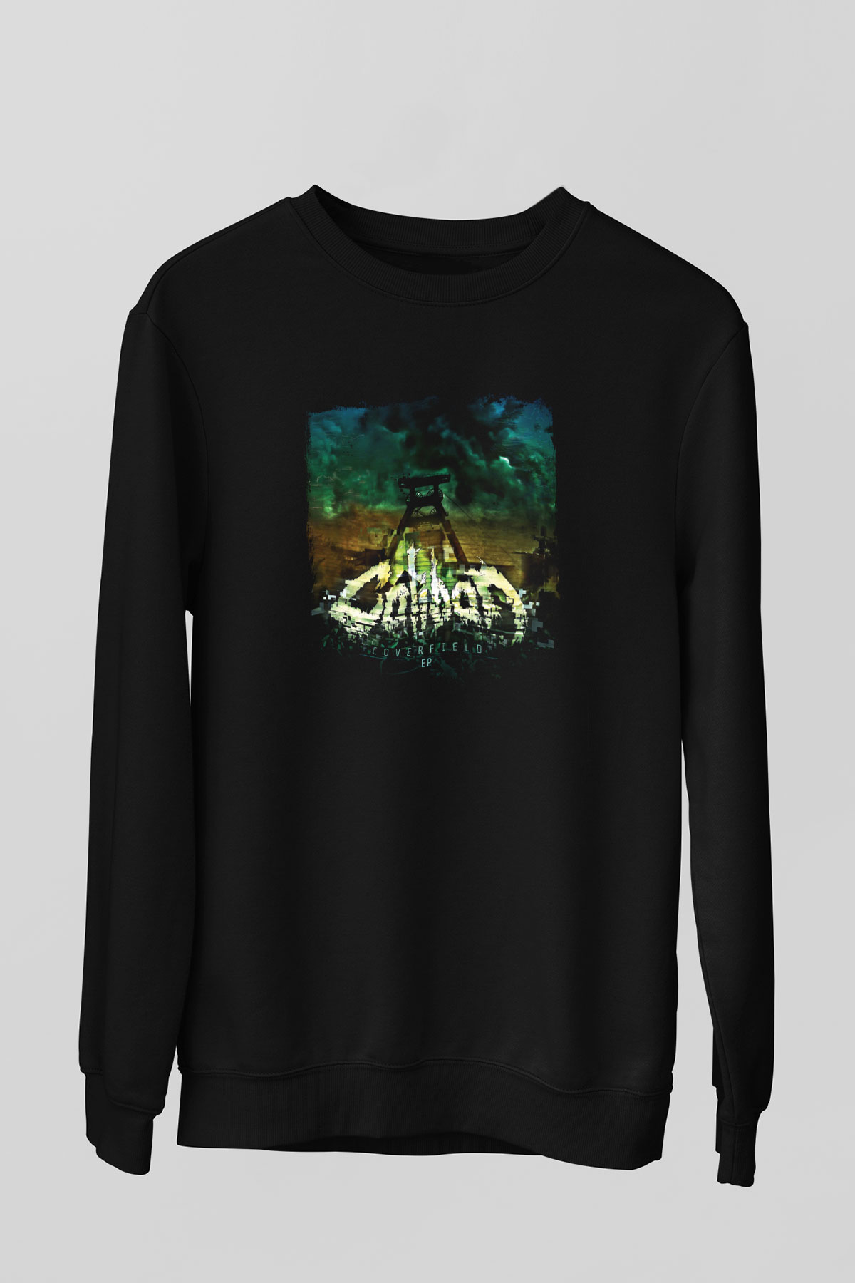 Caliban Baskılı Unisex Siyah Sweatshirt
