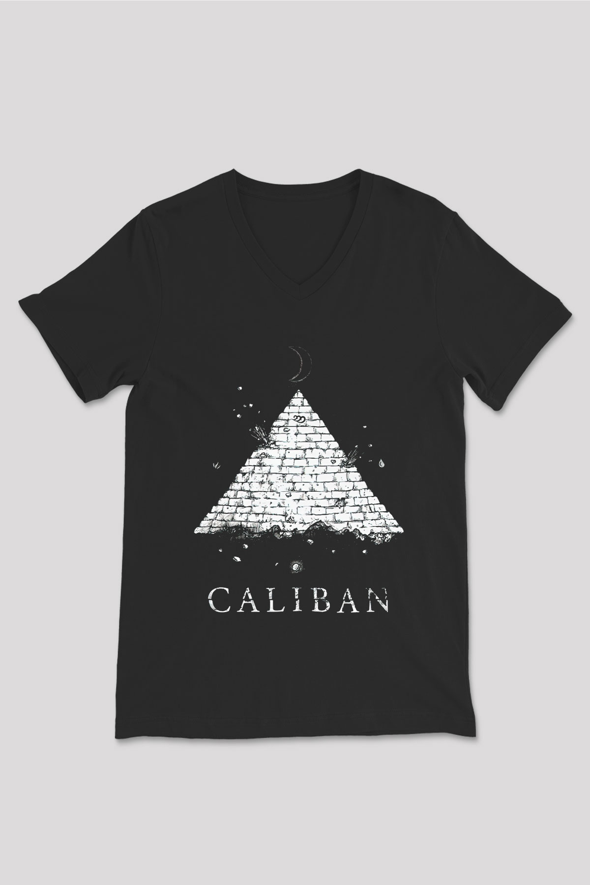 Caliban Siyah Unisex V Yaka Tişört