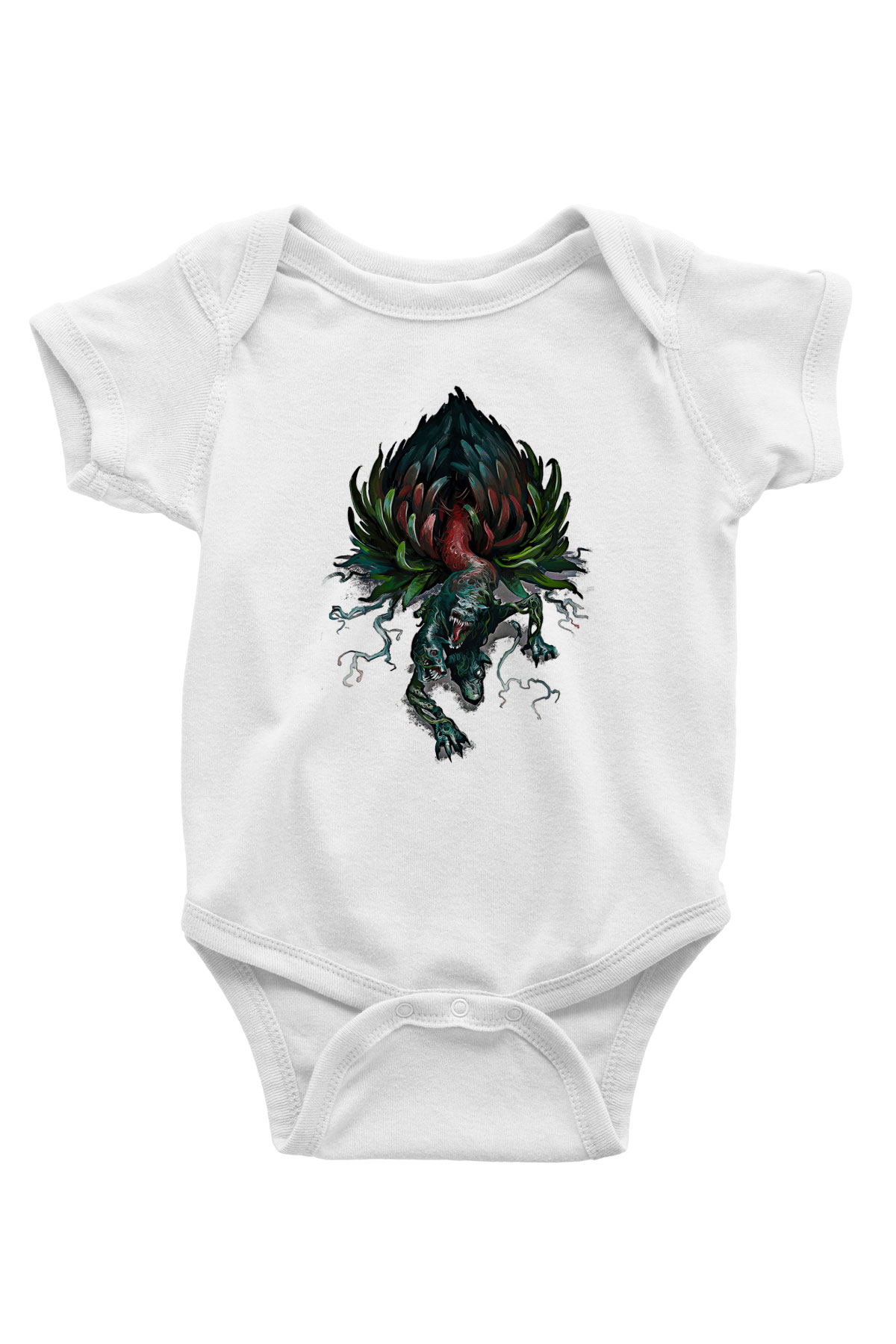 Call Of Ctulhu Baskılı Beyaz Unisex Bebek Body - Zıbın