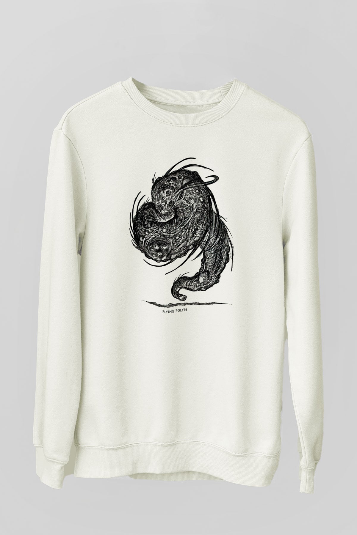 Call Of Ctulhu Baskılı Beyaz Unisex Sweatshirt