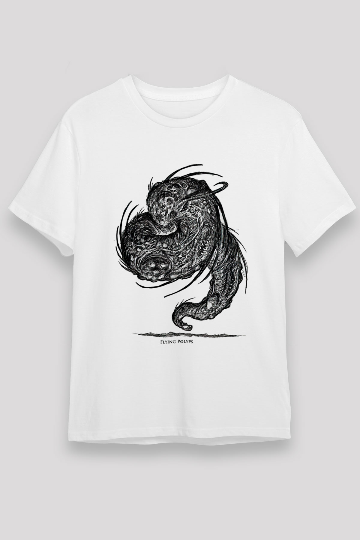 Call Of Ctulhu Baskılı Unisex Beyaz Tişört - Tshirt