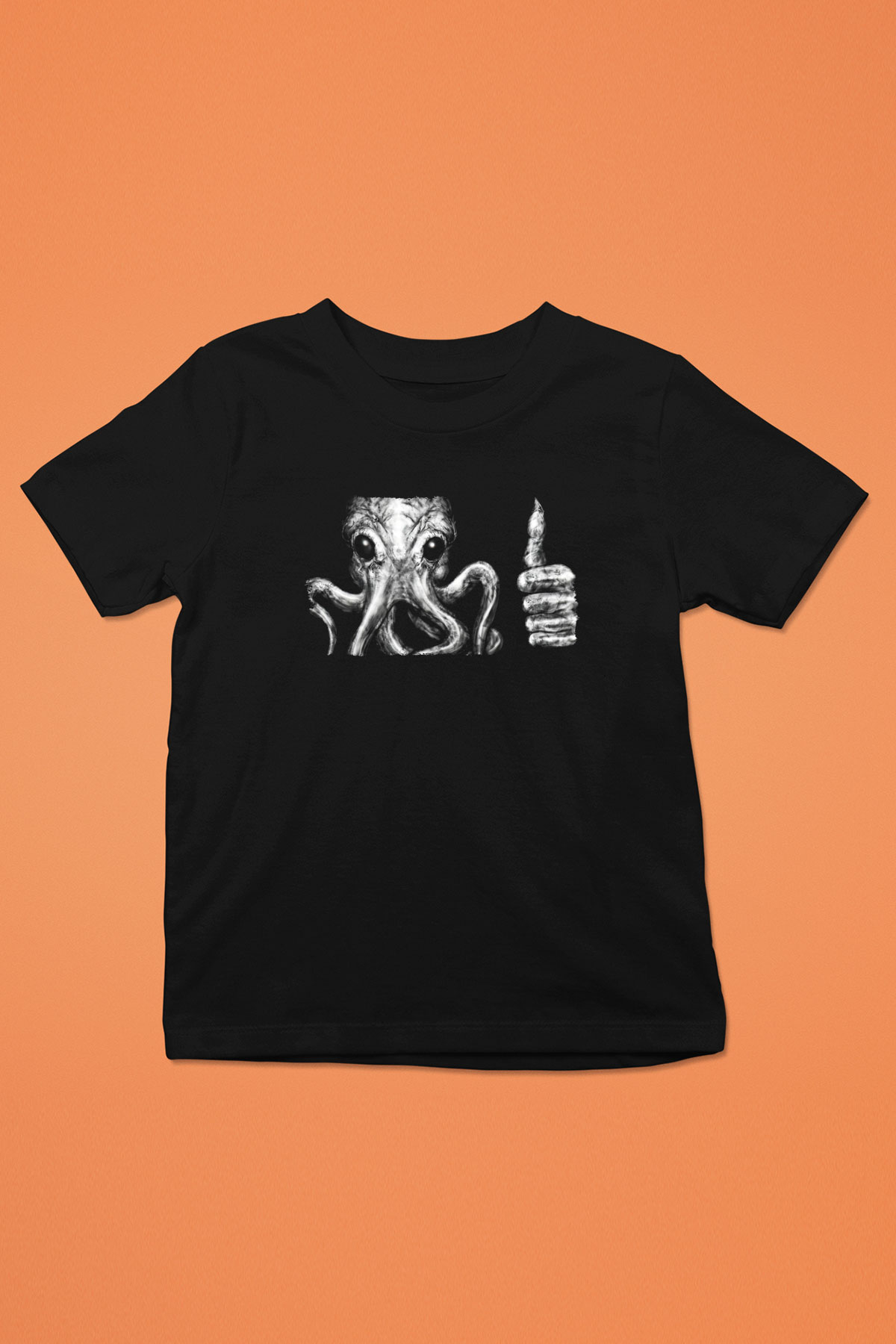Call Of Ctulhu Baskılı Unisex Siyah Çocuk Tişört - Tshirt