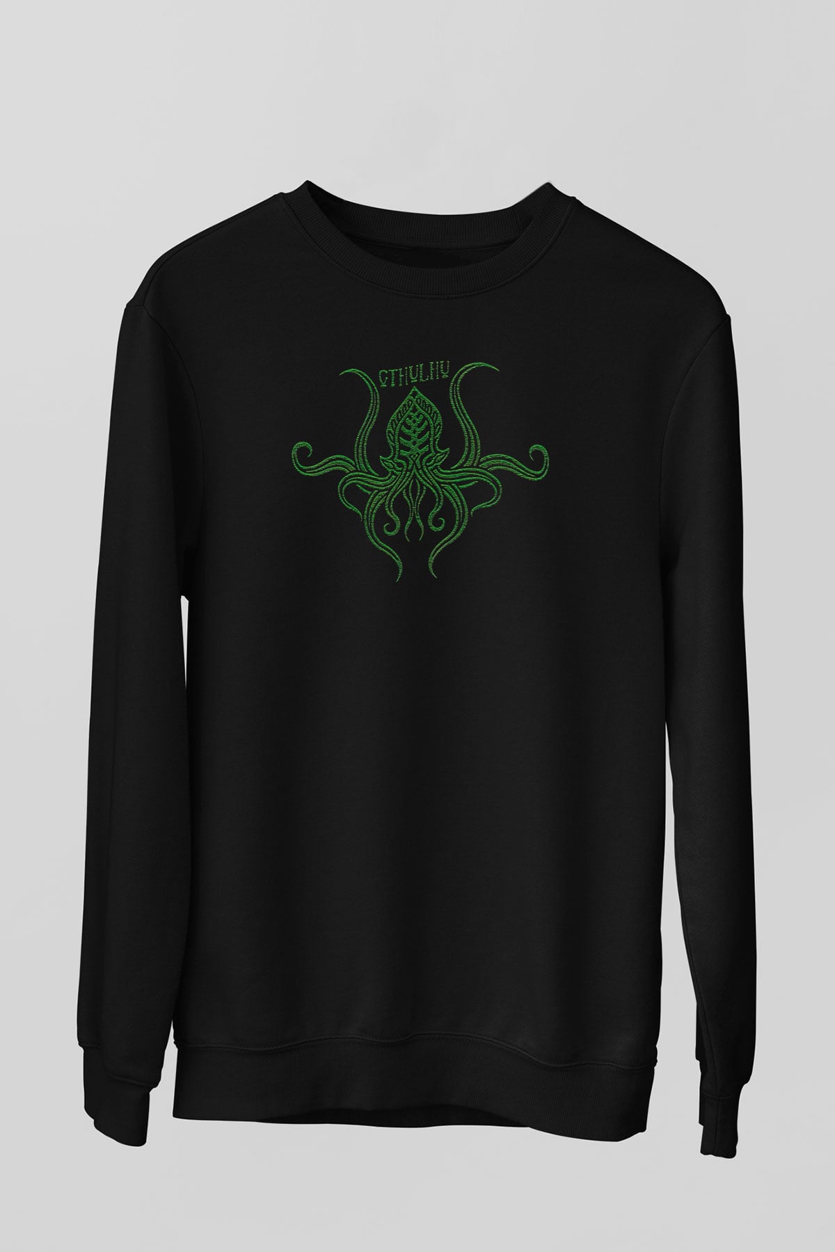 Call Of Ctulhu Baskılı Unisex Siyah Sweatshirt